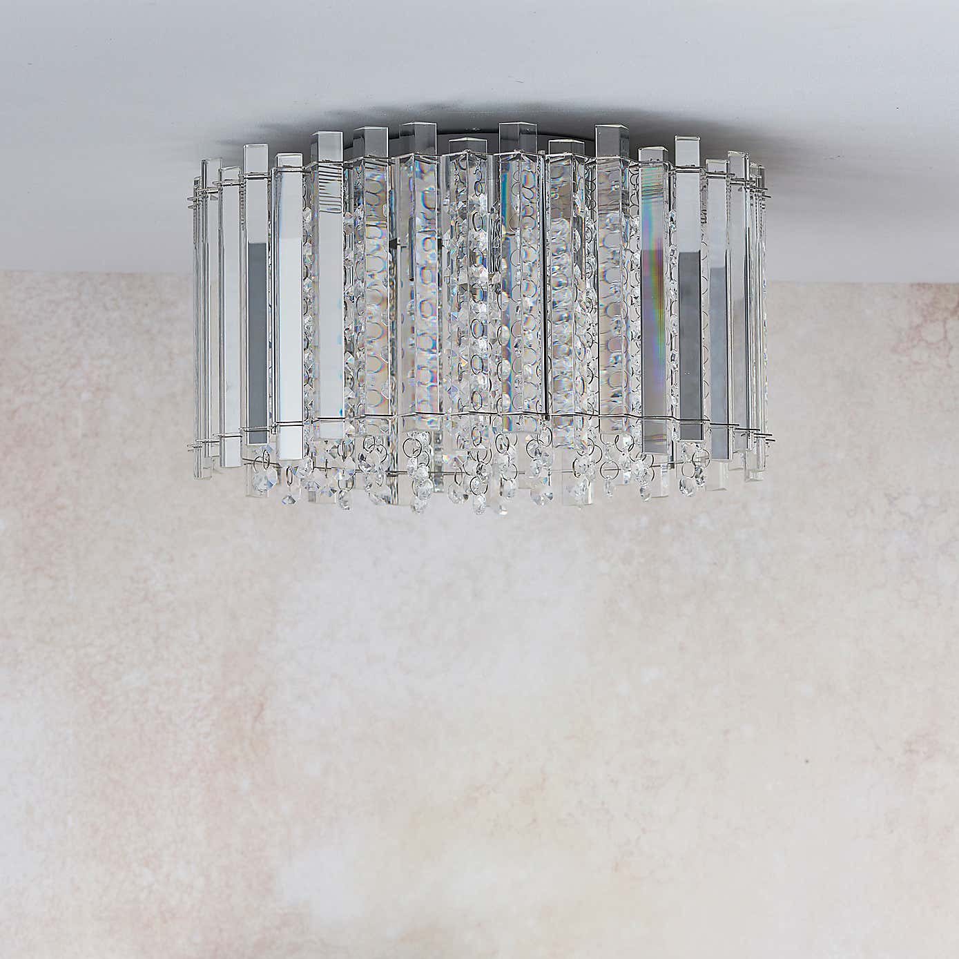 Crystal Blessing 4 Light Flush Ceiling Fitting
