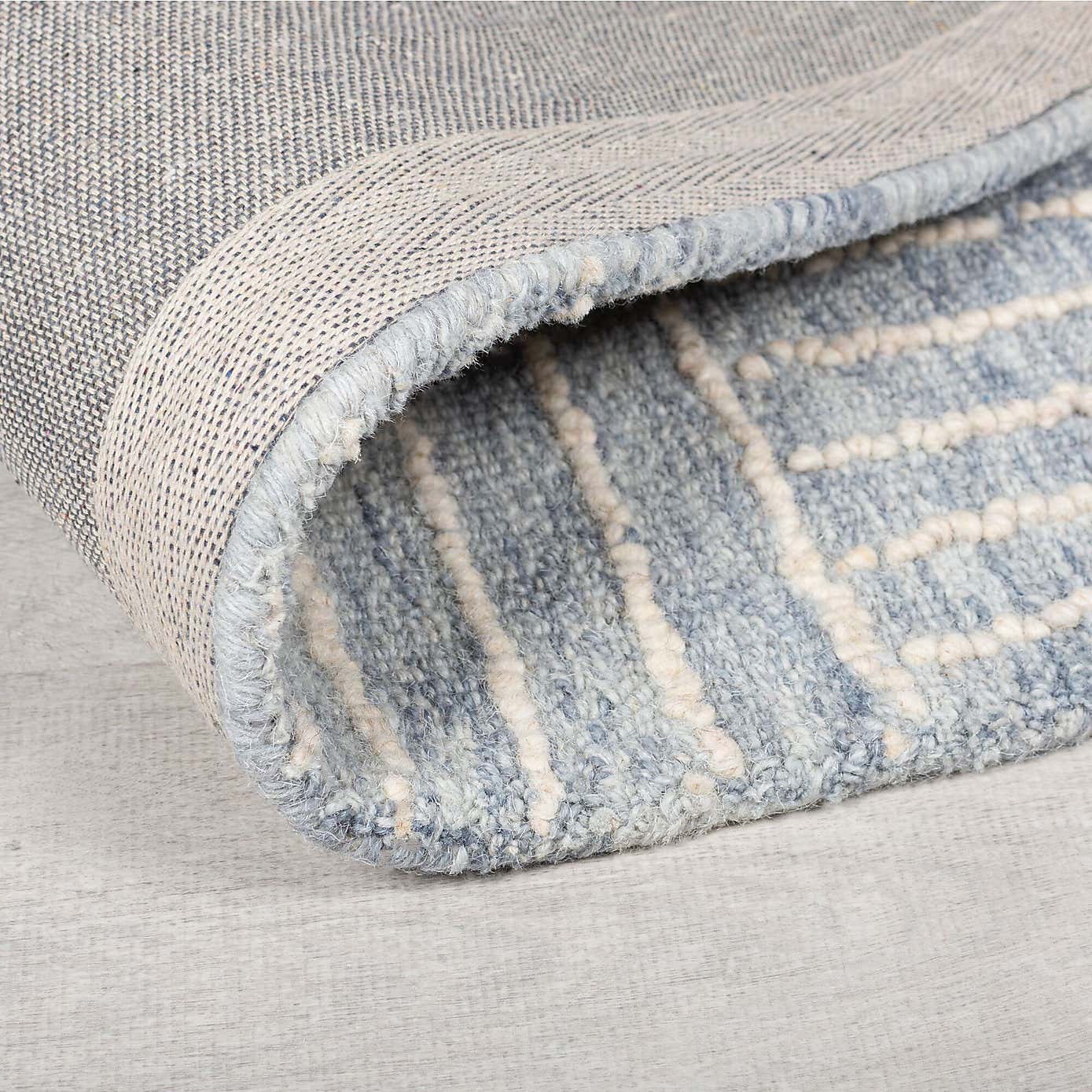 Abstract Check Wool Rug