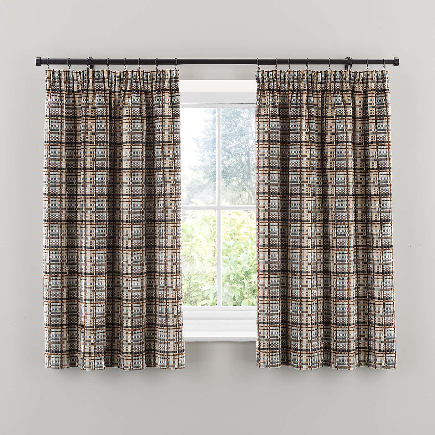 Roxana Cut Velvet Pencil Pleat Curtains