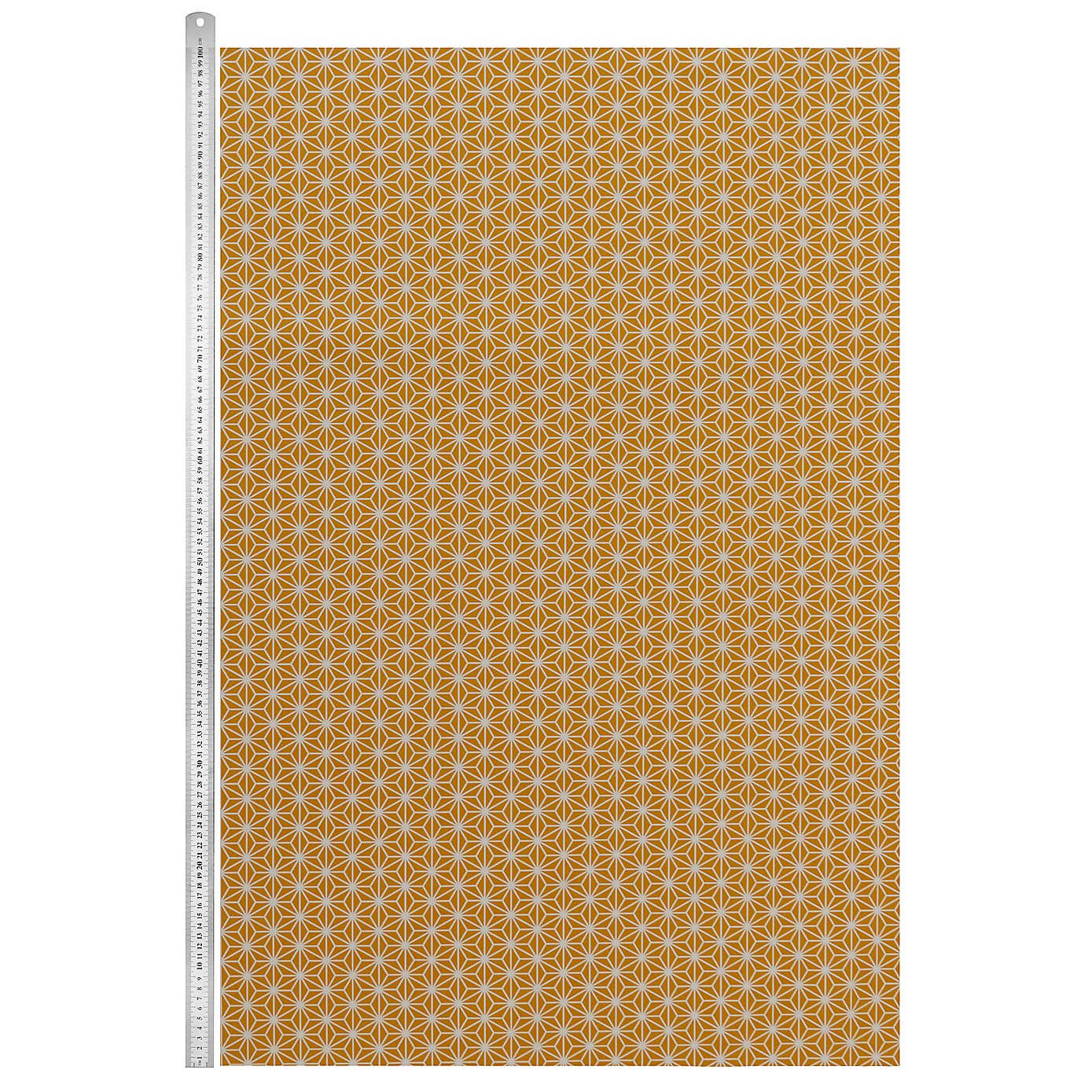 Diamond Geo Ochre PVC Fabric
