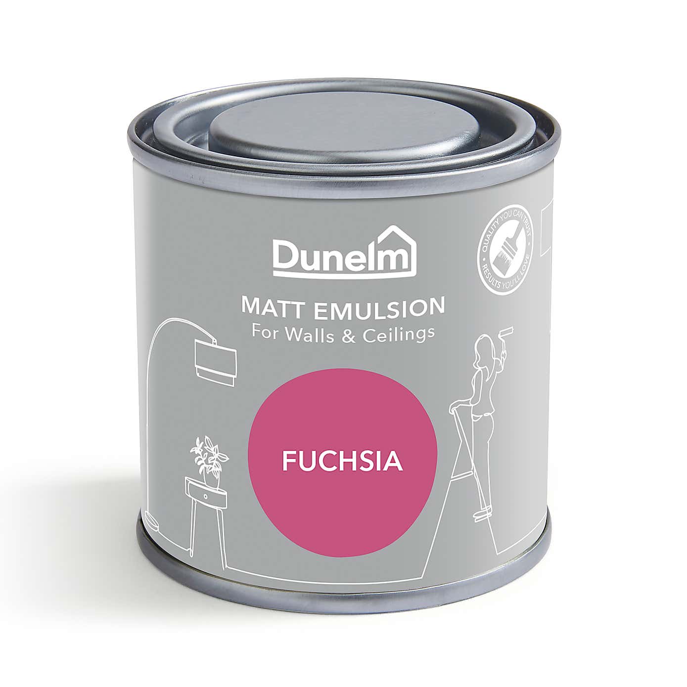 Dunelm Fuchsia Matt Emulsion Paint