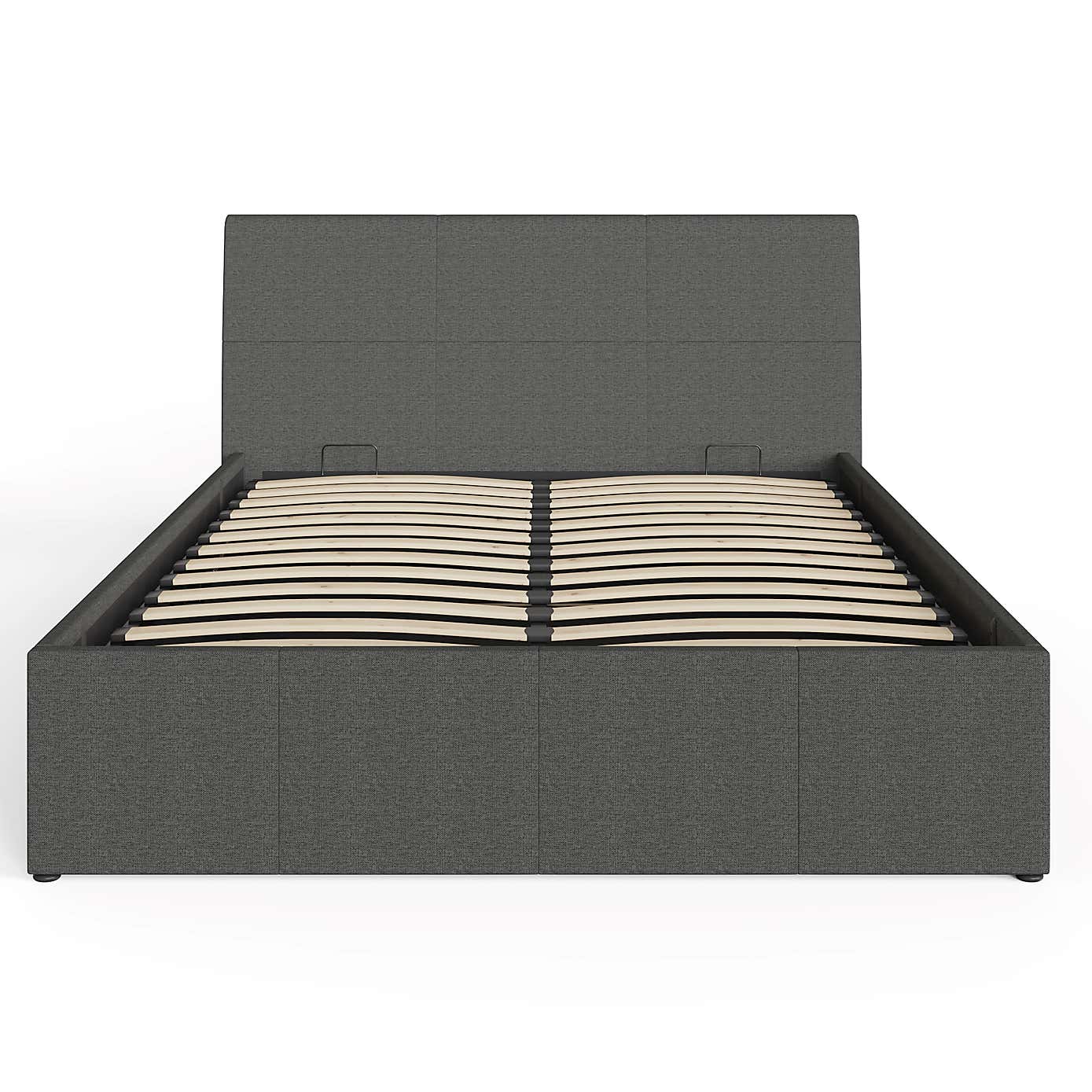 Ascot Grey Upholstered Ottoman Bedstead