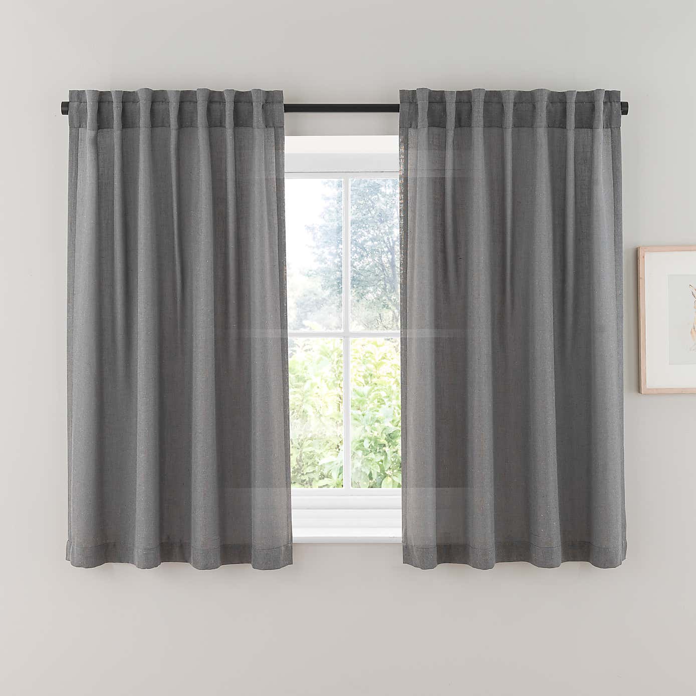 Touch of Linen Unlined Tab Top Curtains
