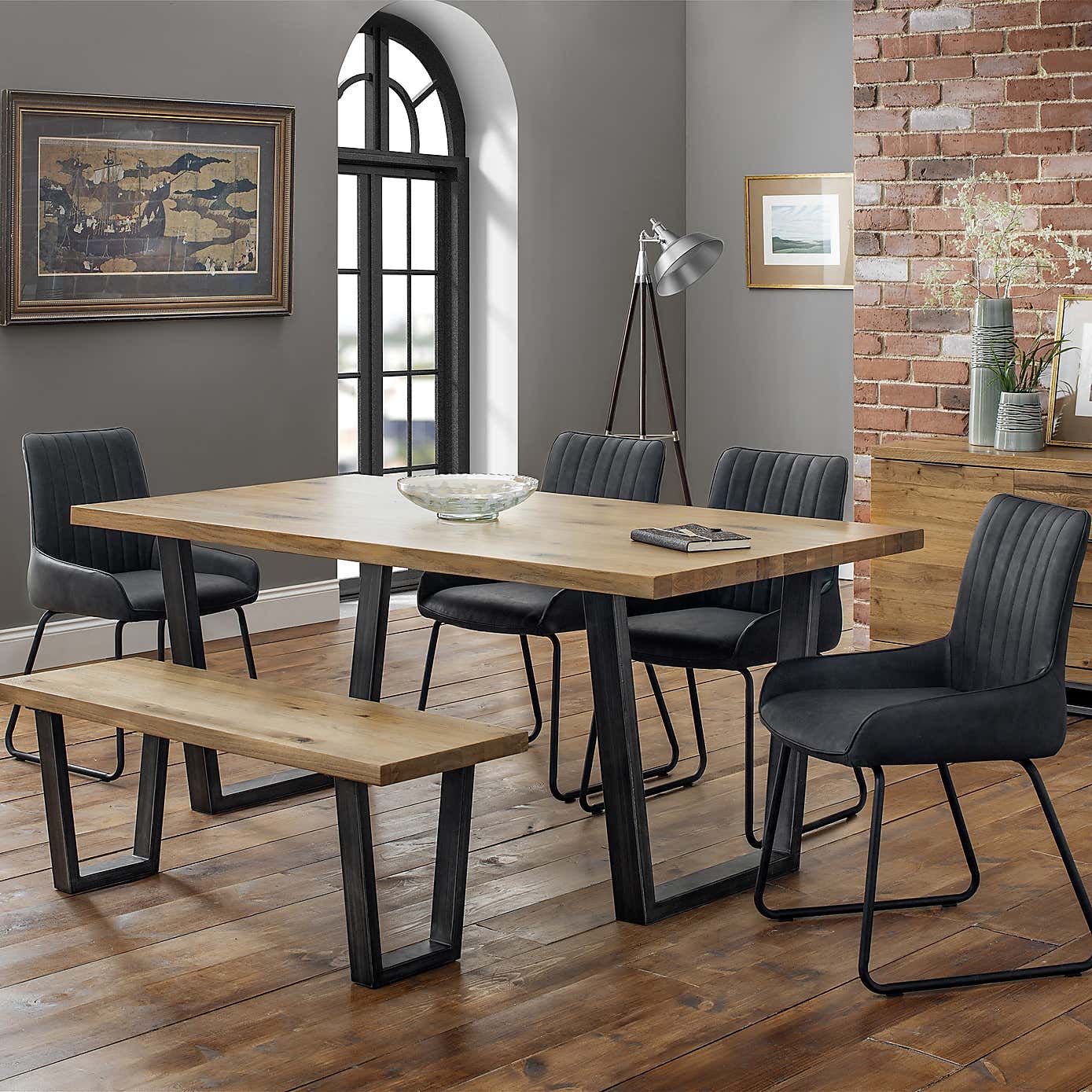 Soho Set Of 2 Dining Chairs, Faux Leather