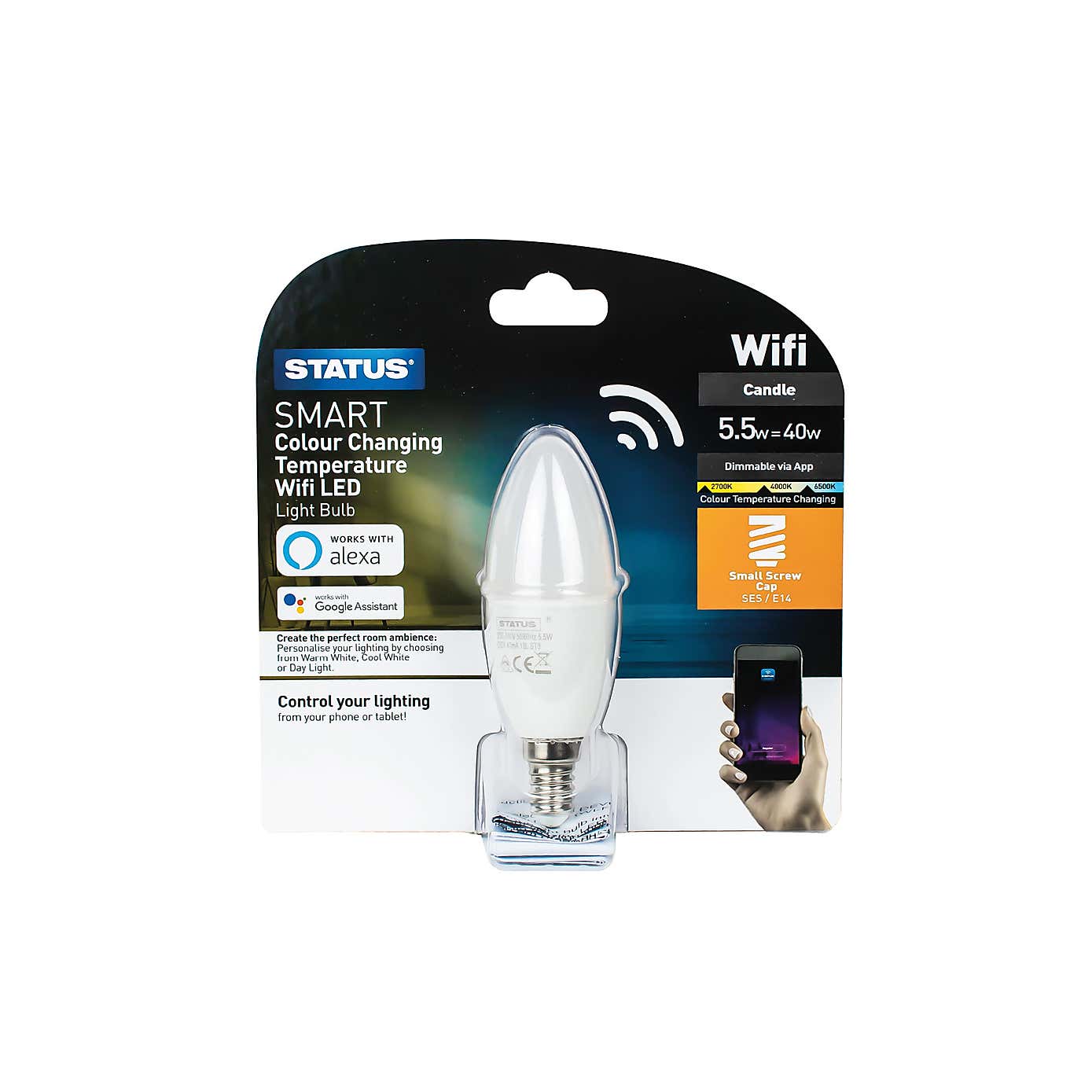 Status SMART 5.5W TempChange Pearl SES Candle