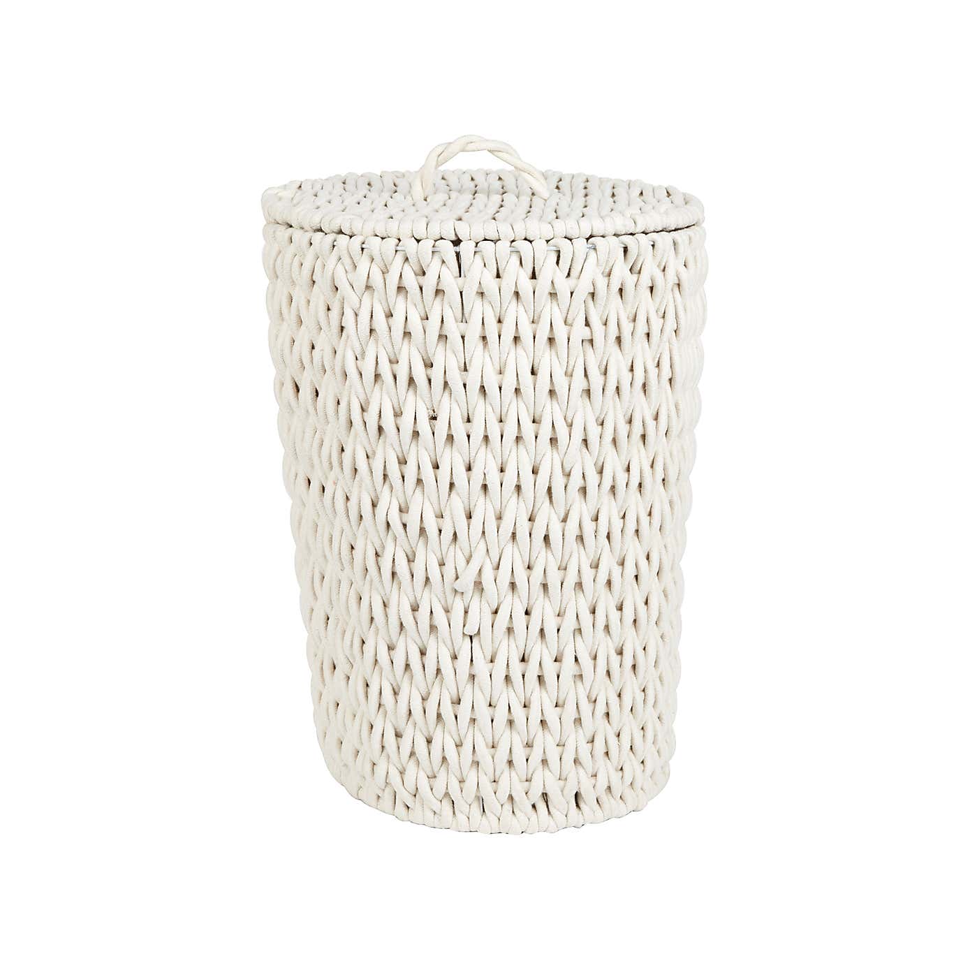 Cable Knit Laundry Basket
