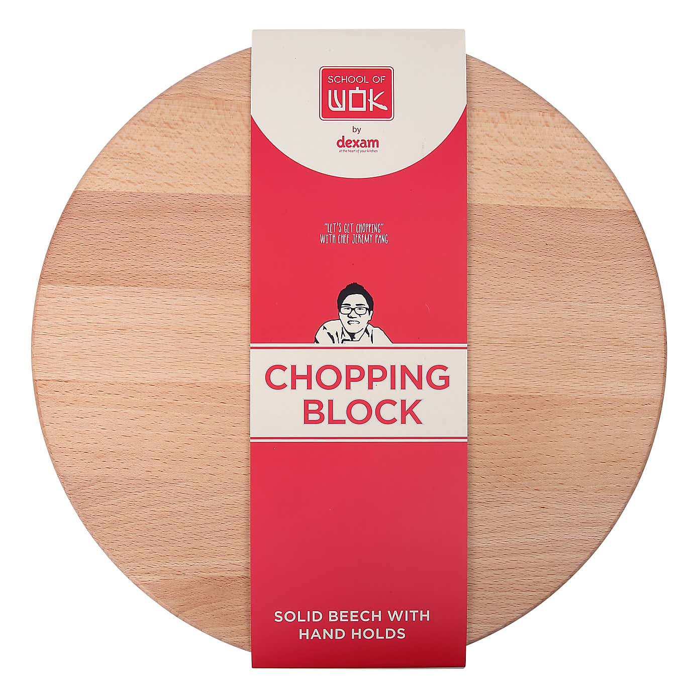 School of Wok Beech Round Chopping Block Board