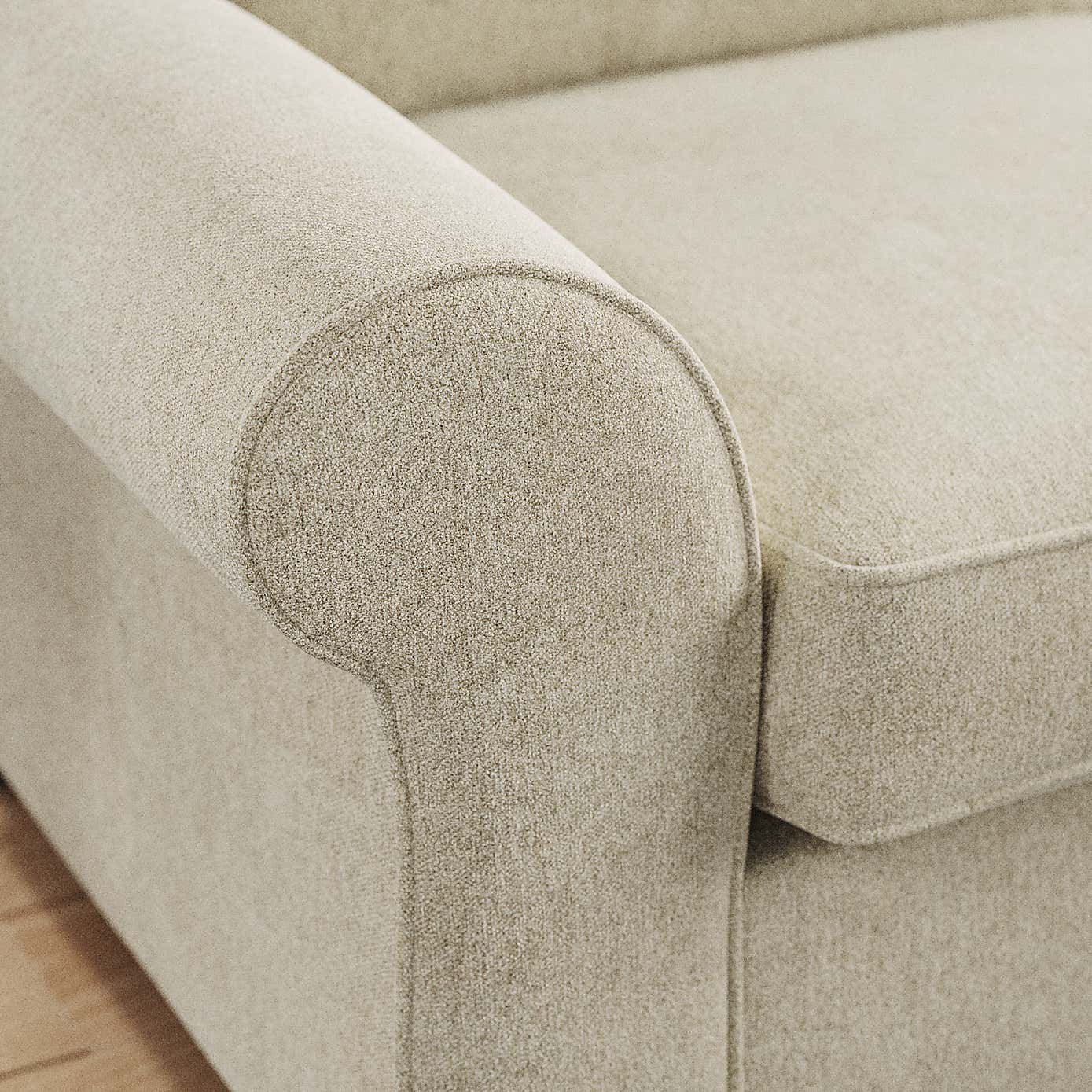 Flori 3 Seater Sofa, Soft Chenille