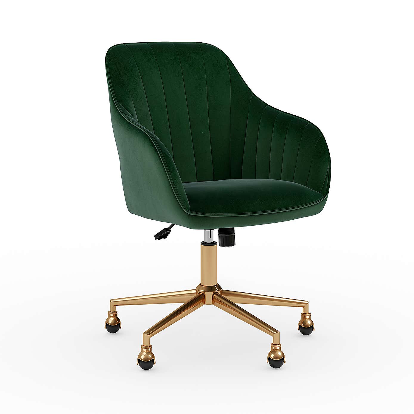 Connie Pleated Velvet Office Chair