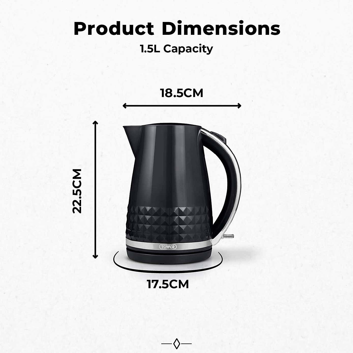 TOWER Solitaire 1.5L Kettle
