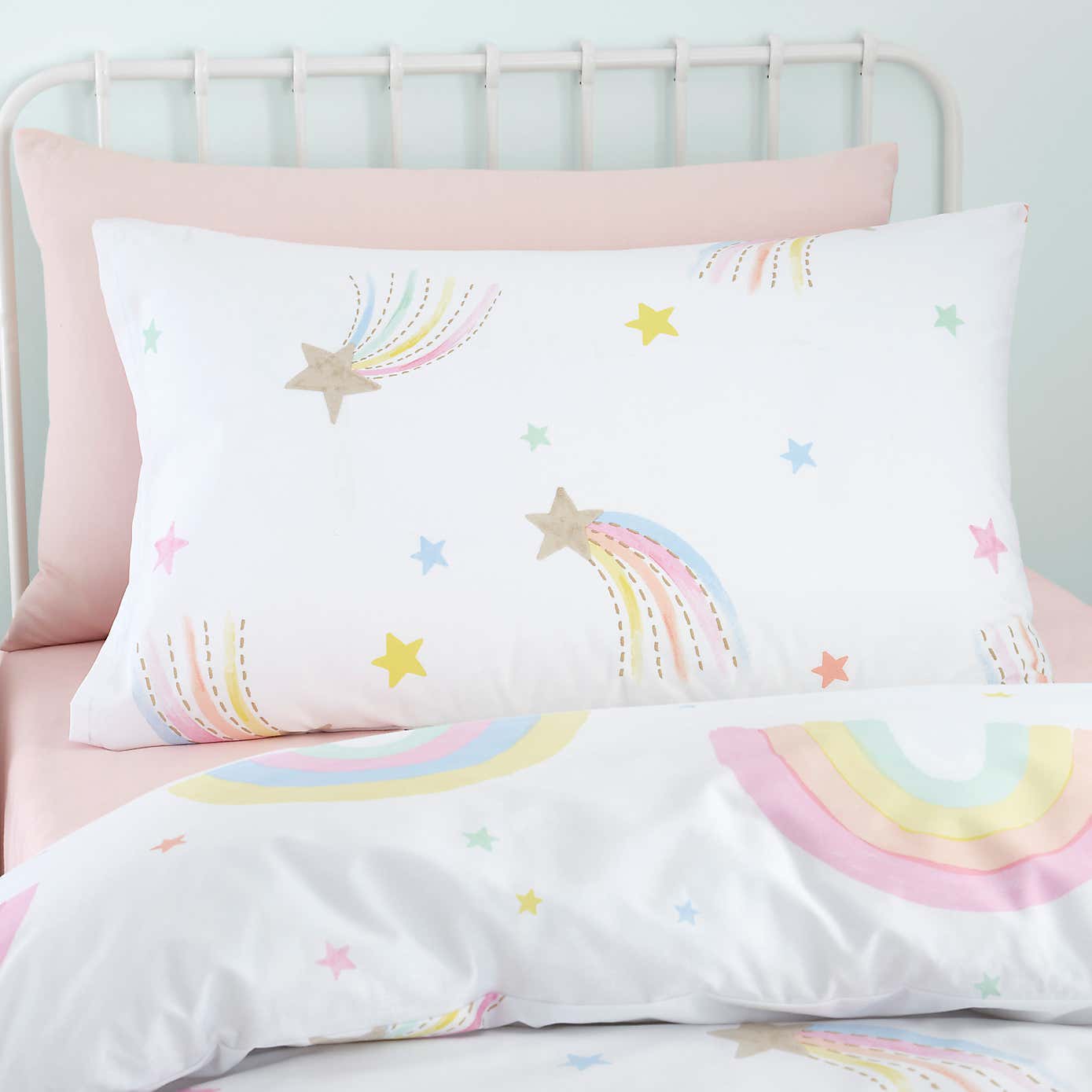 Watercolour Rainbow Duvet Cover and Pillowcase Set