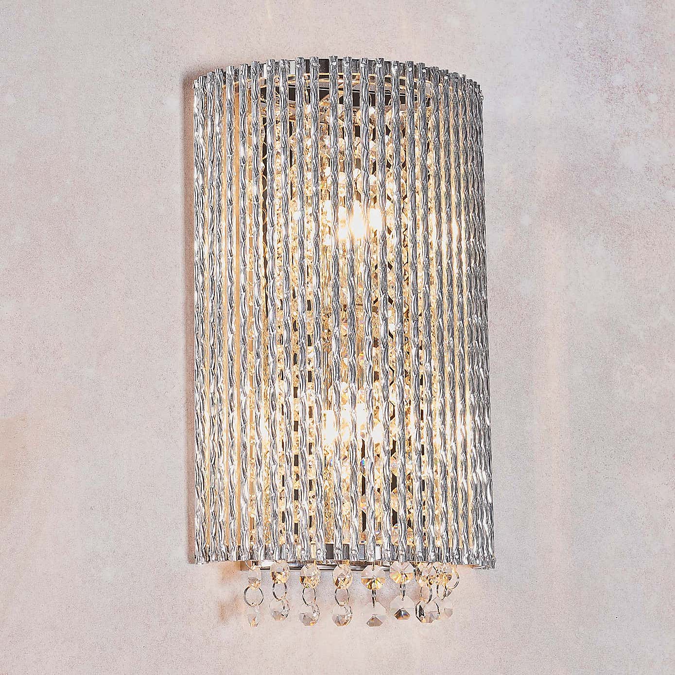Vogue Galina Crystal Wall Light Chrome