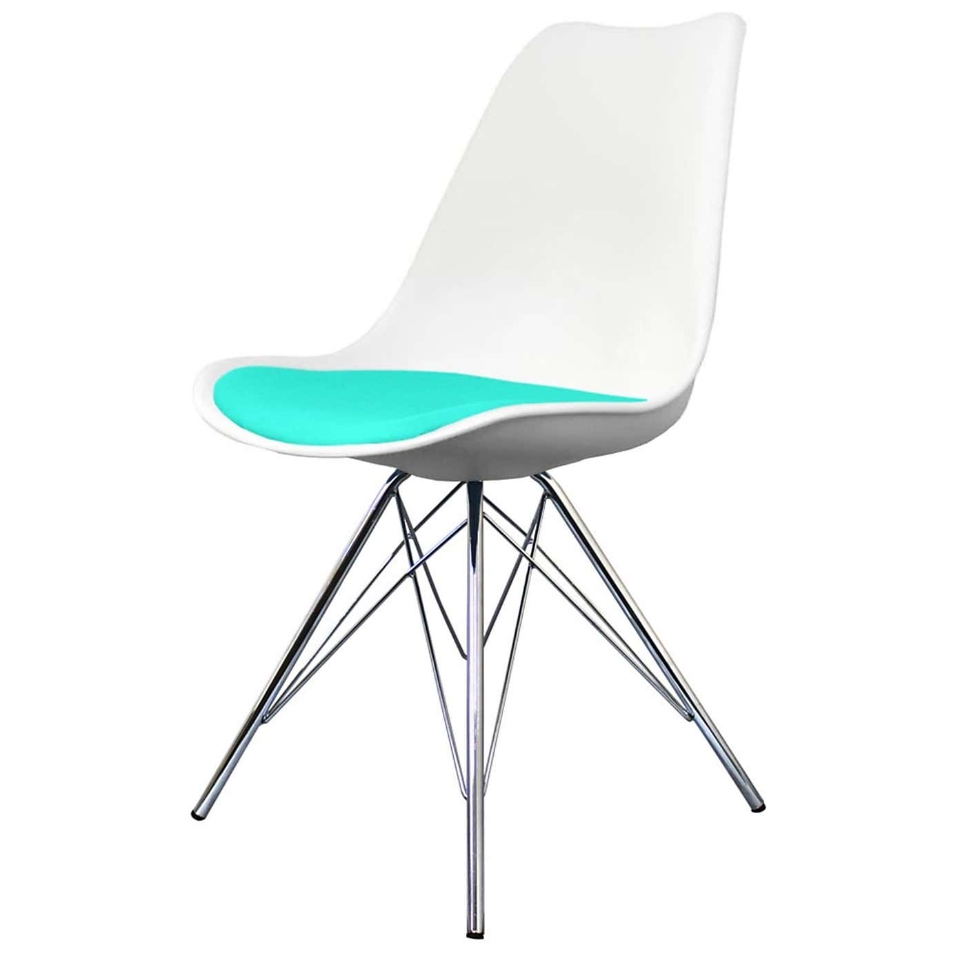 Fusion Living Soho White Plastic Dining Chair