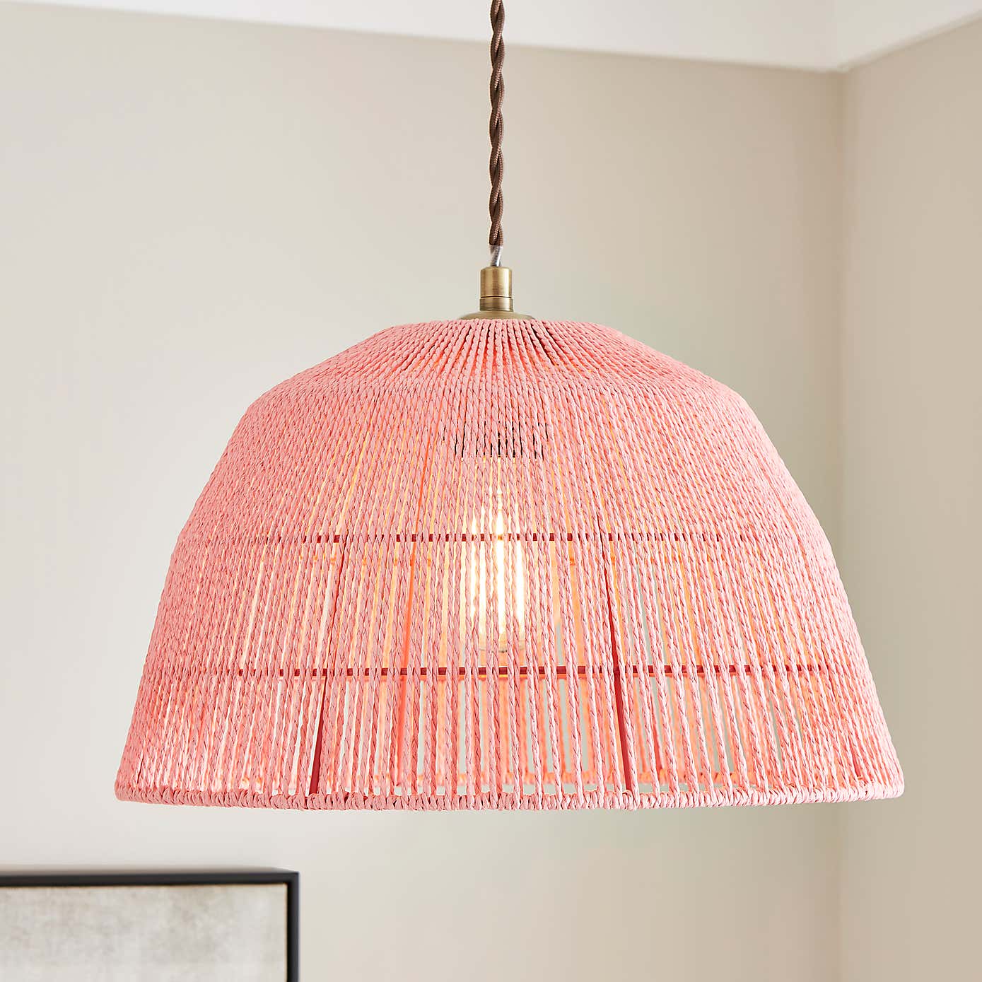 Kabir Pink String Easy Fit Pendant Shade