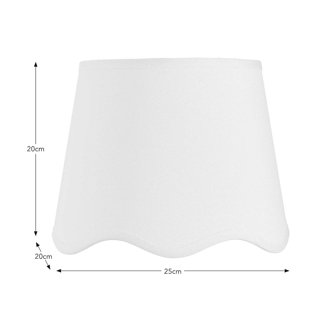 Scalloped Edge Linen Lamp Shade