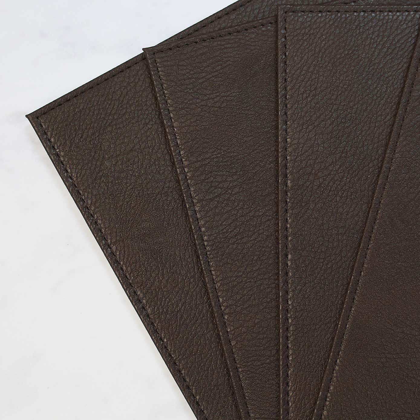 Set of 4 Cream & Grey Reversible Square Placemats