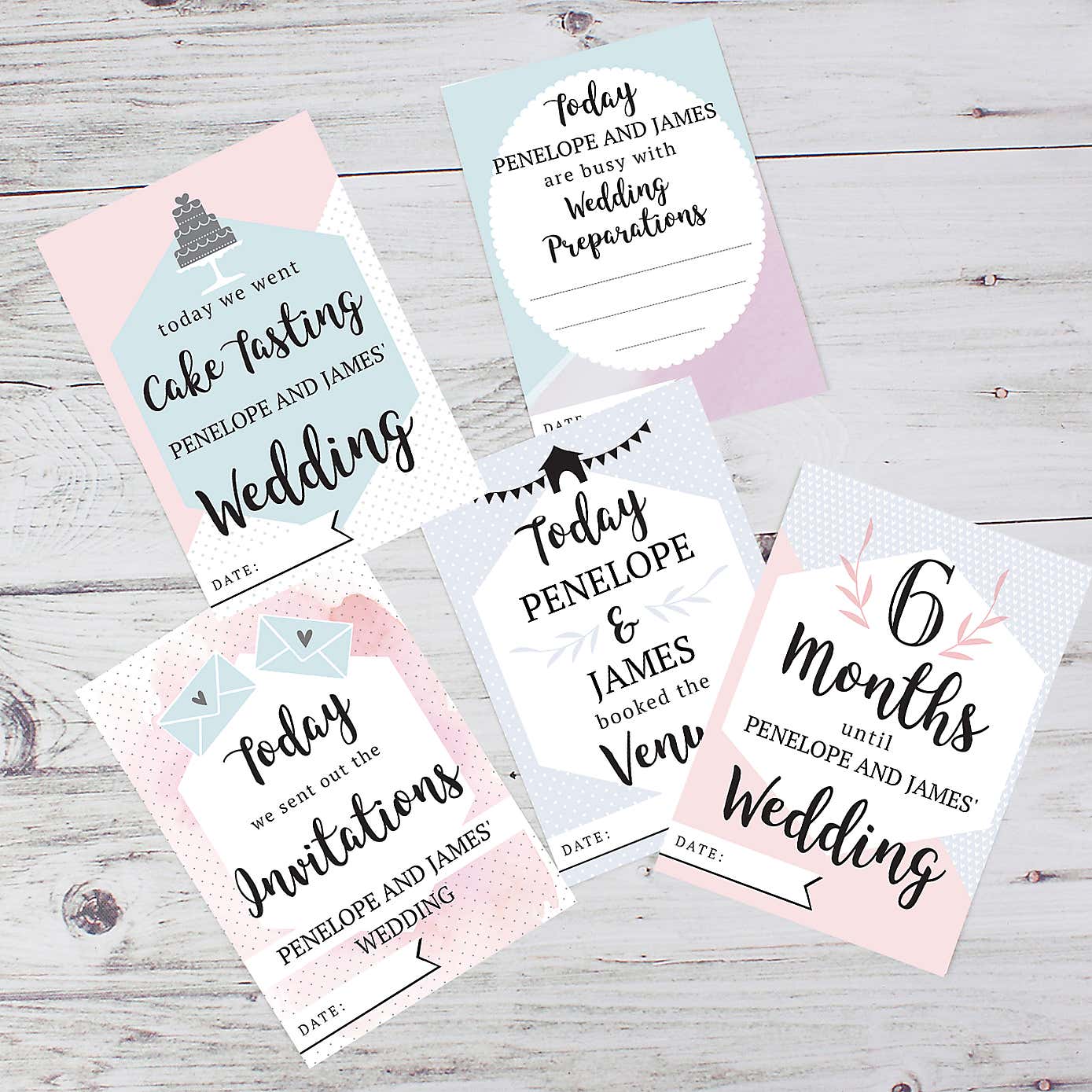 Personalised Wedding Cards Milestone Moments