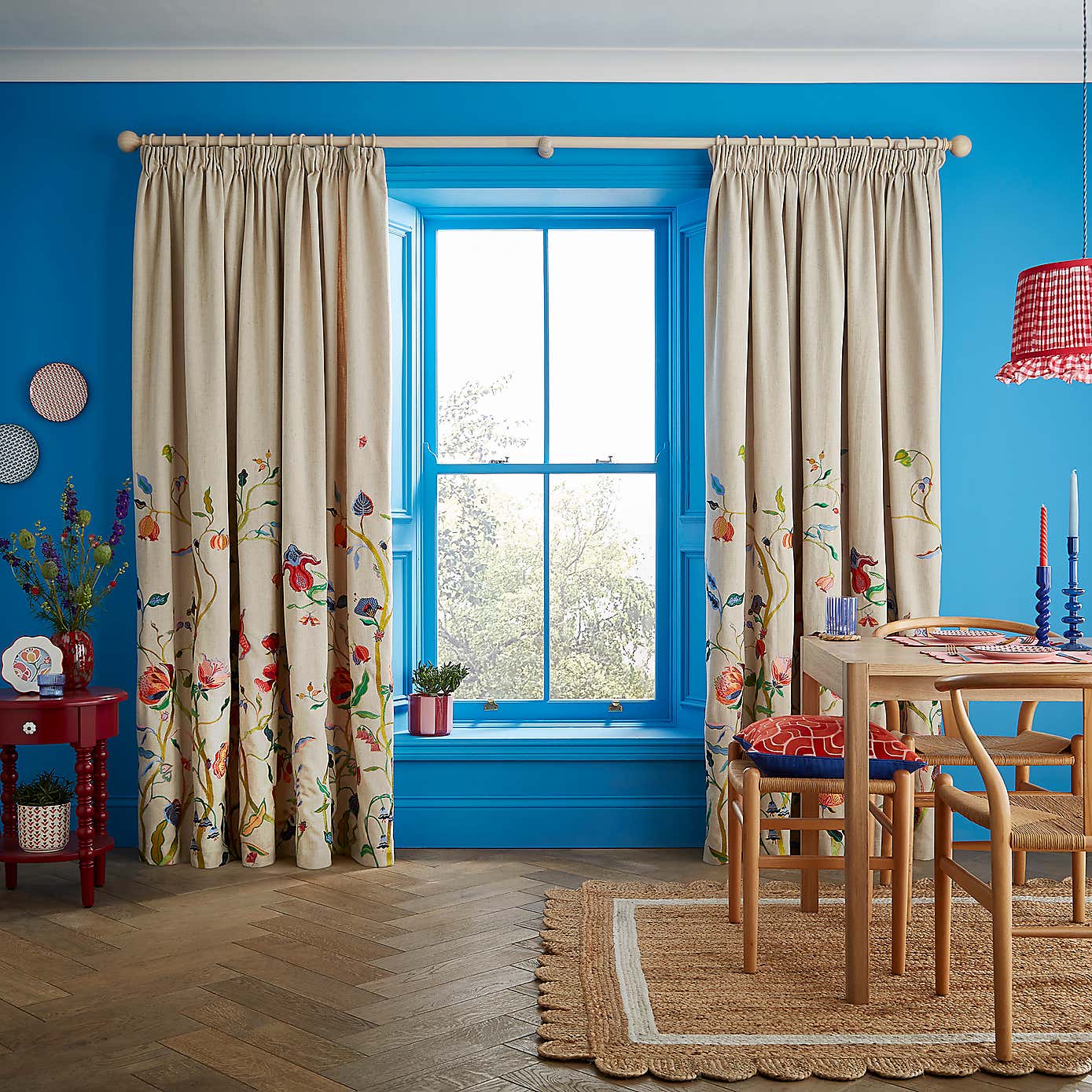 Sophie Robinson Forgotten Garden Pencil Pleat Single Curtain