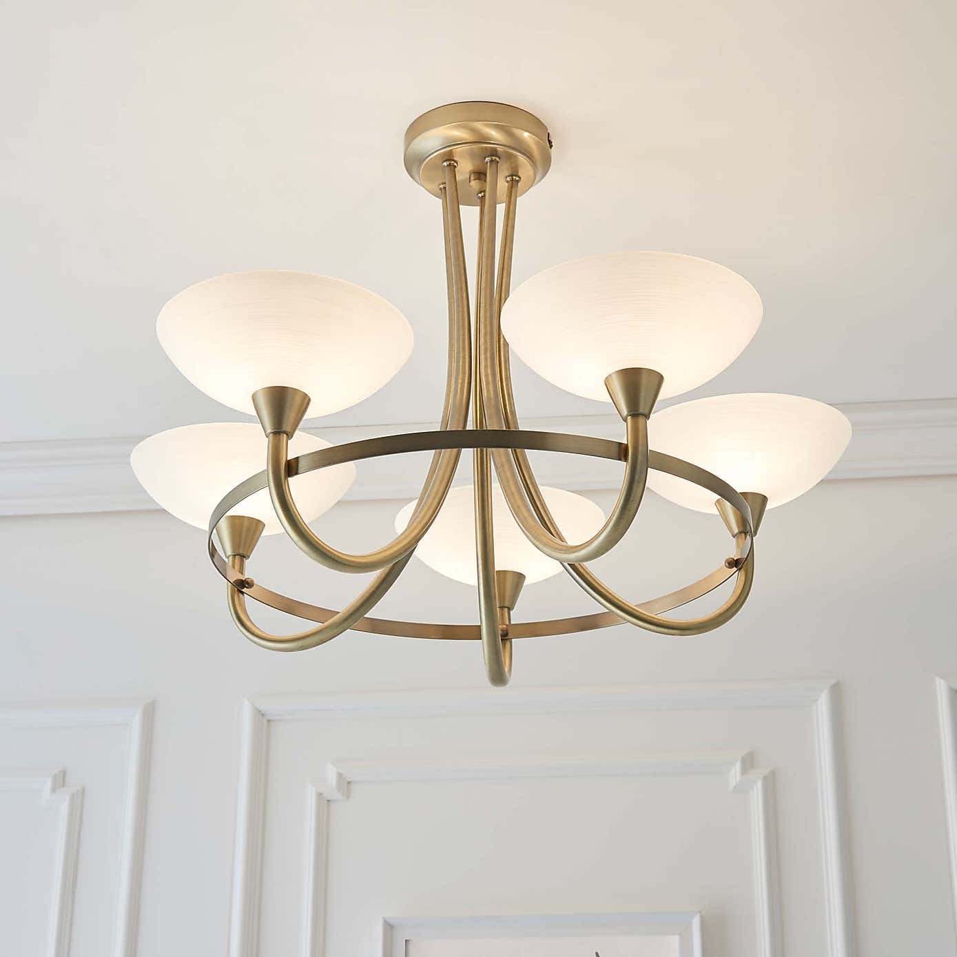 Vogue Cagney 5 Light Semi Flush Ceiling Fitting