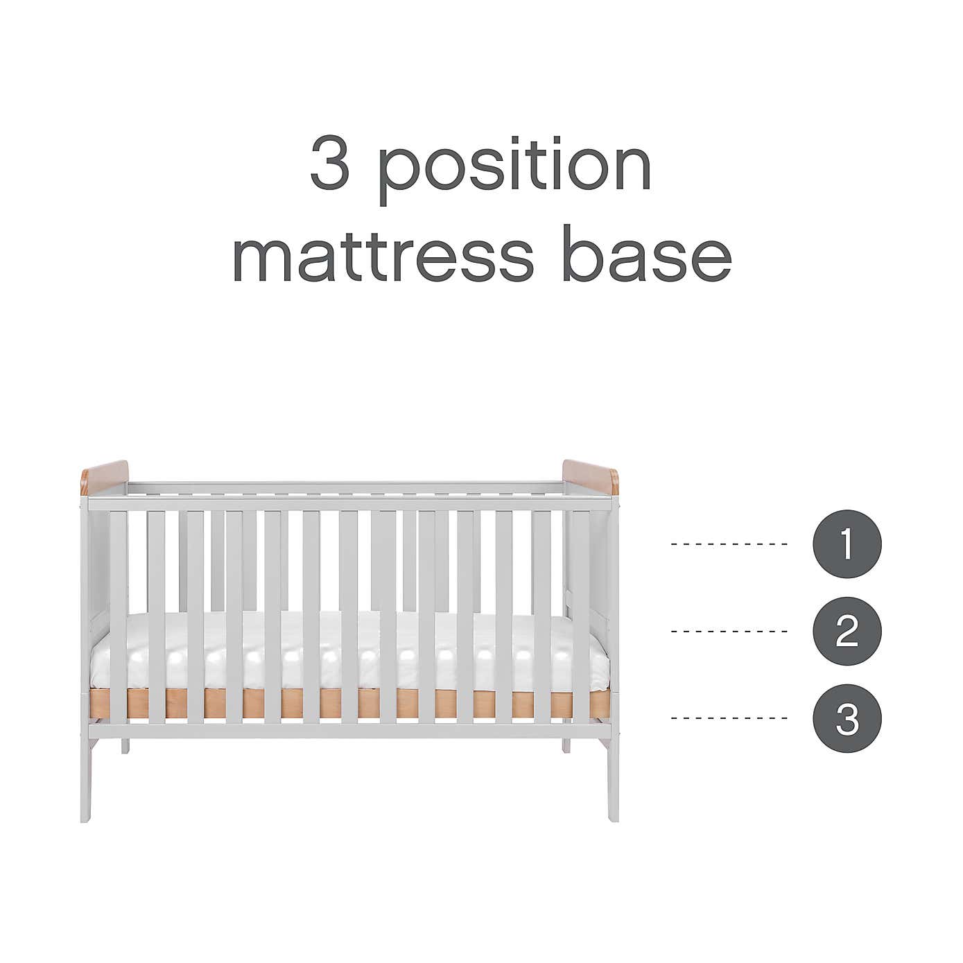 Tutti Bambini Rio Cot Bed with Cot Top Changer and Mattress