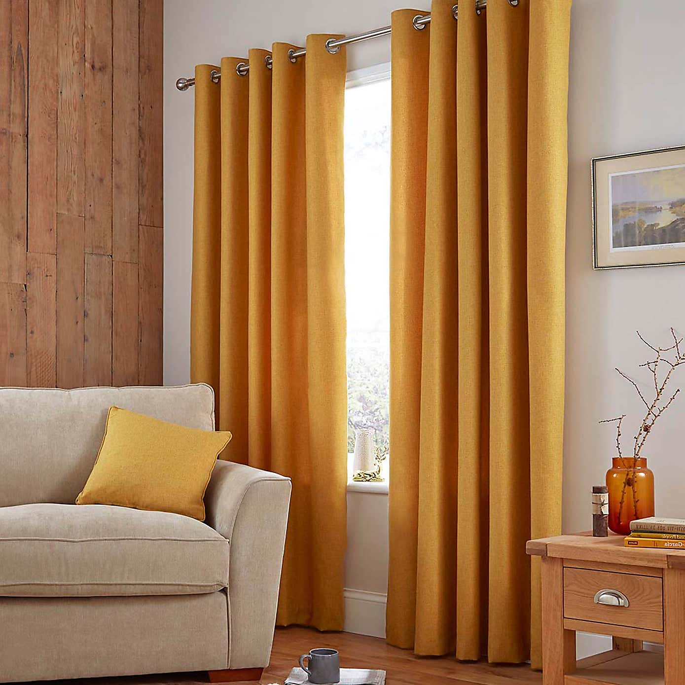 Jennings Natural Thermal Eyelet Curtains