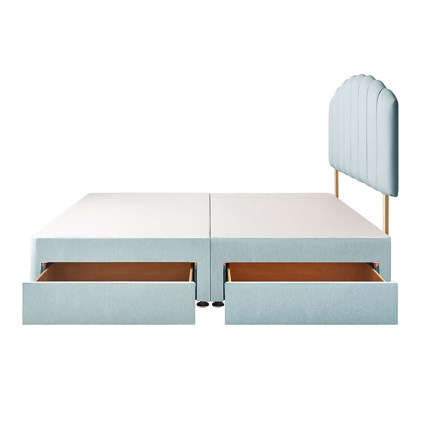 Silentnight 2 Drawer Divan Bed With Fabric Merlin Headboard