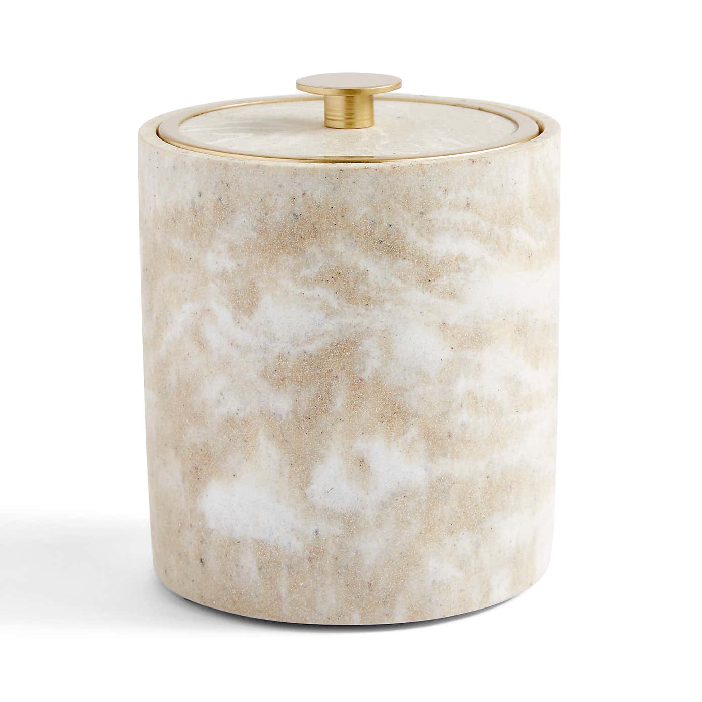 Marble Resin Tall Storage Pot with Lid