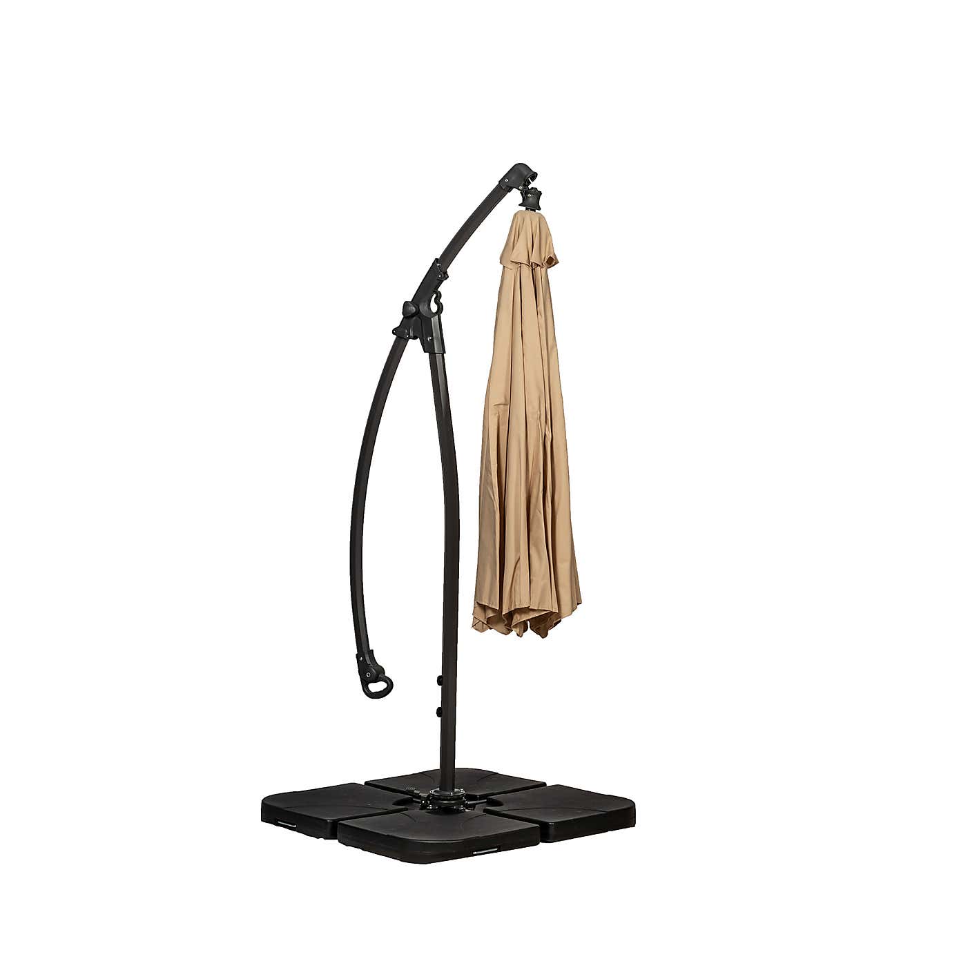 3m Royal Craft Deluxe Pedal Operated Rotational Cantilever Parasol with Cross Stand