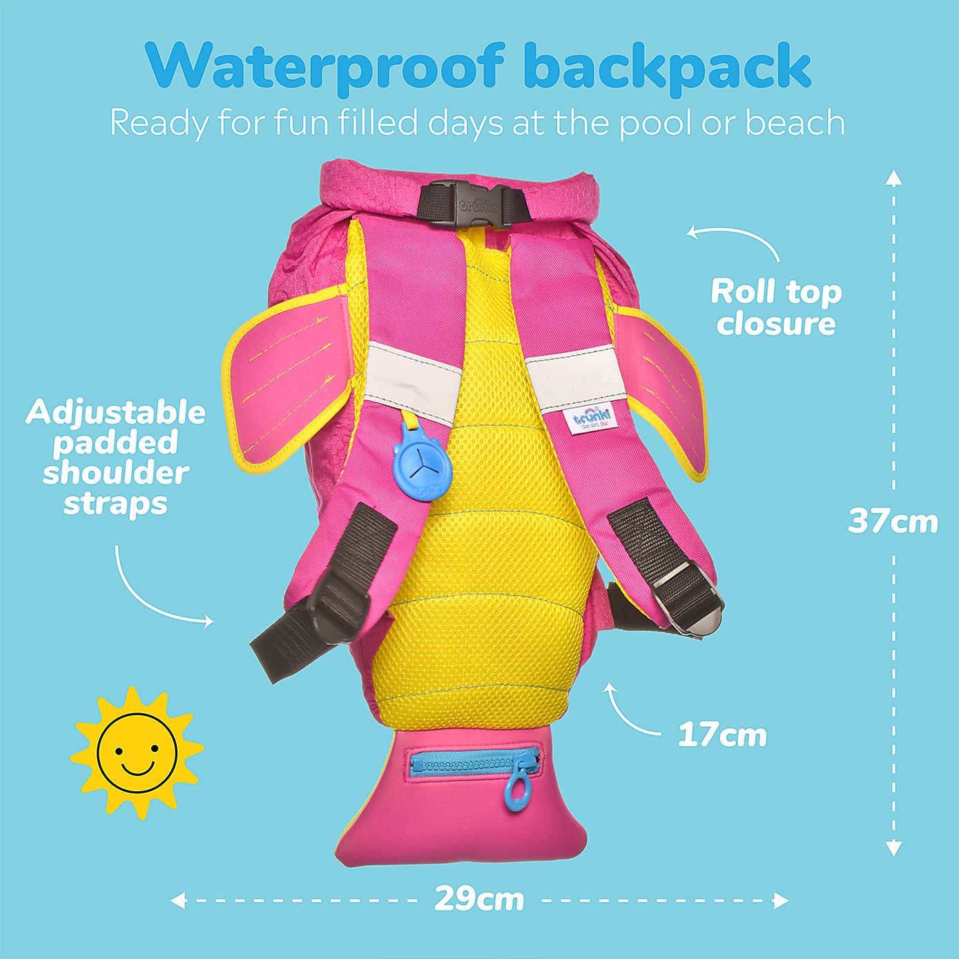 Trunki PaddlePak Coral Kids Water Resistant Backpack