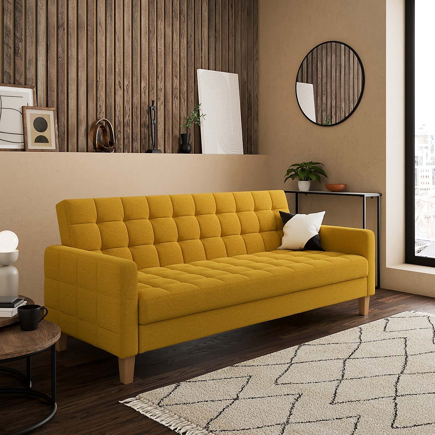 Harlow Flatweave Storage Double Sofa Bed