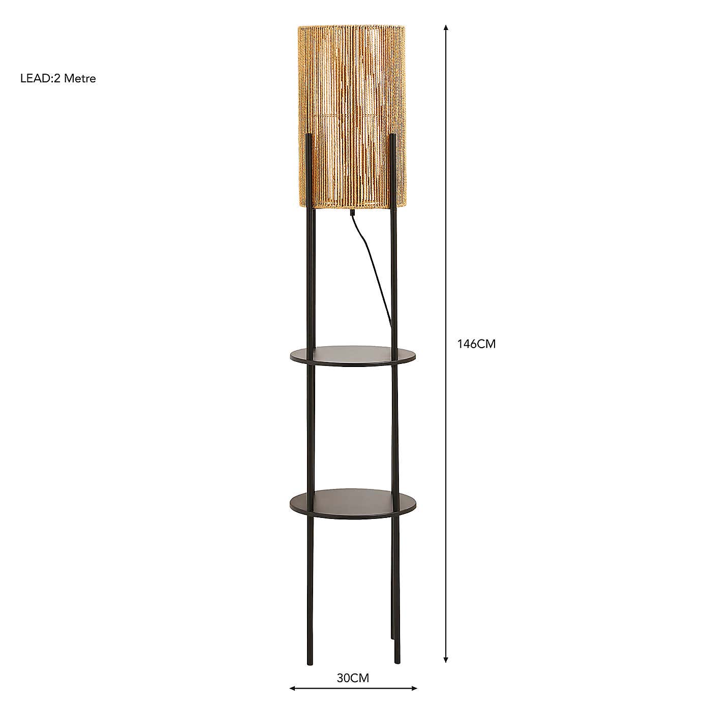 Kabir String Shelved Floor Lamp