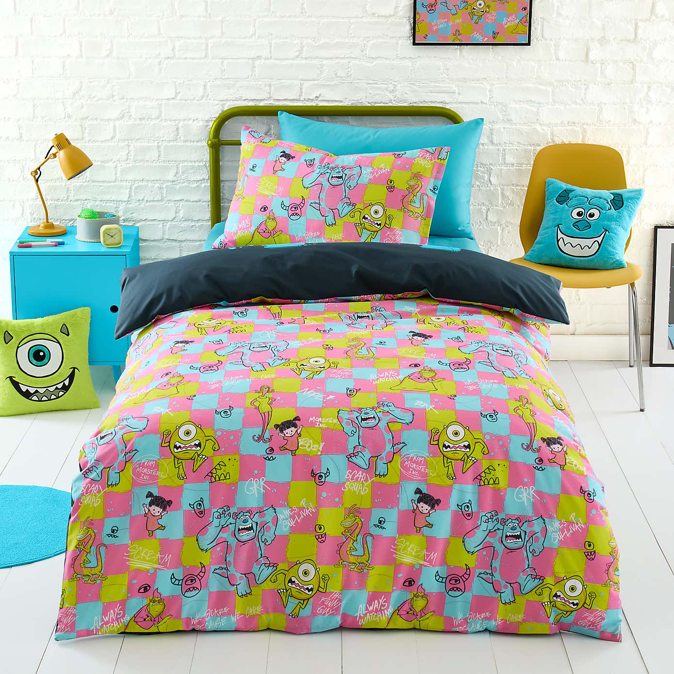 Disney Monsters, Inc. Reversible Duvet Cover and Pillowcase Set