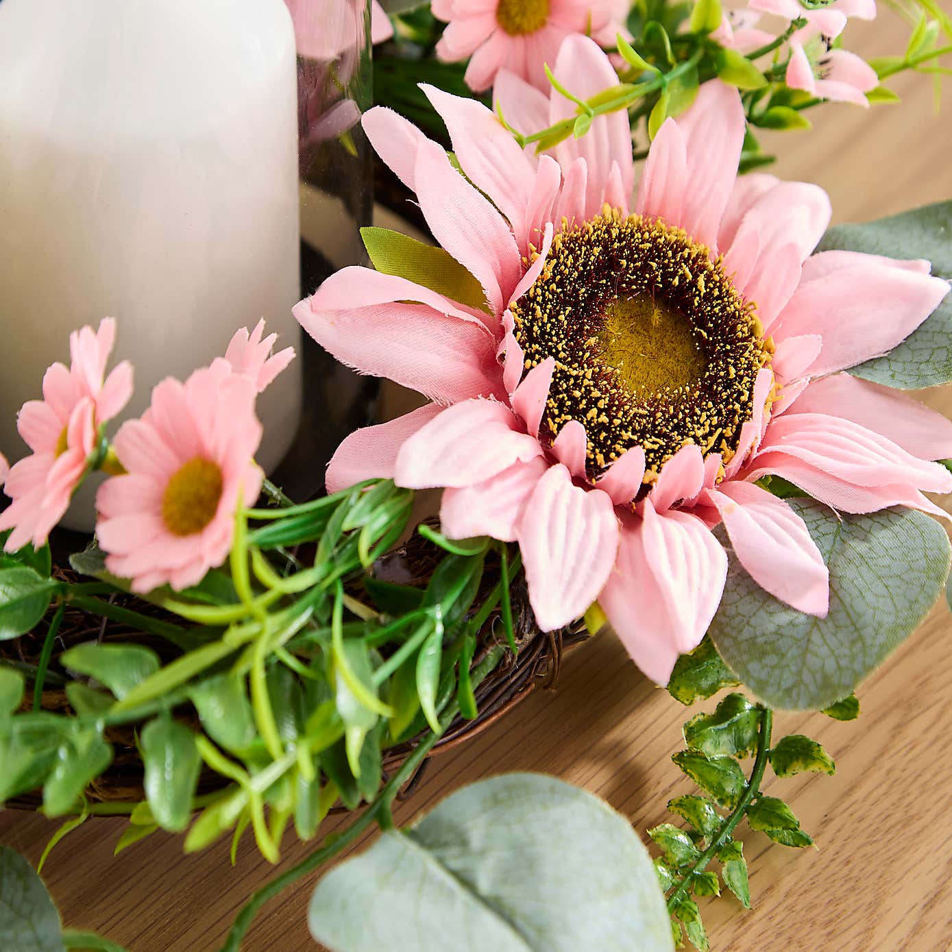 Sunflower Candle Wreath