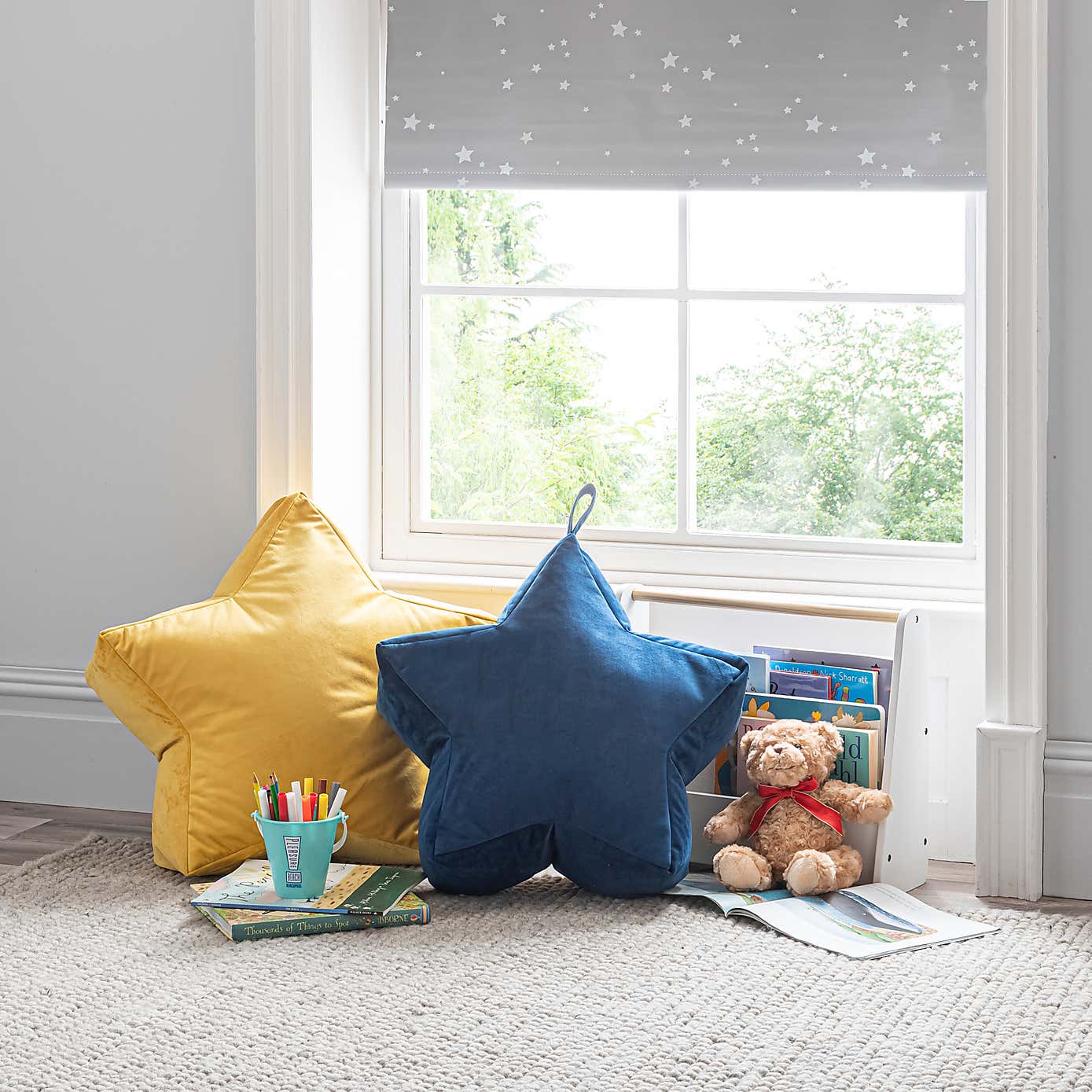Kids Isla Star Pouffe Citrus