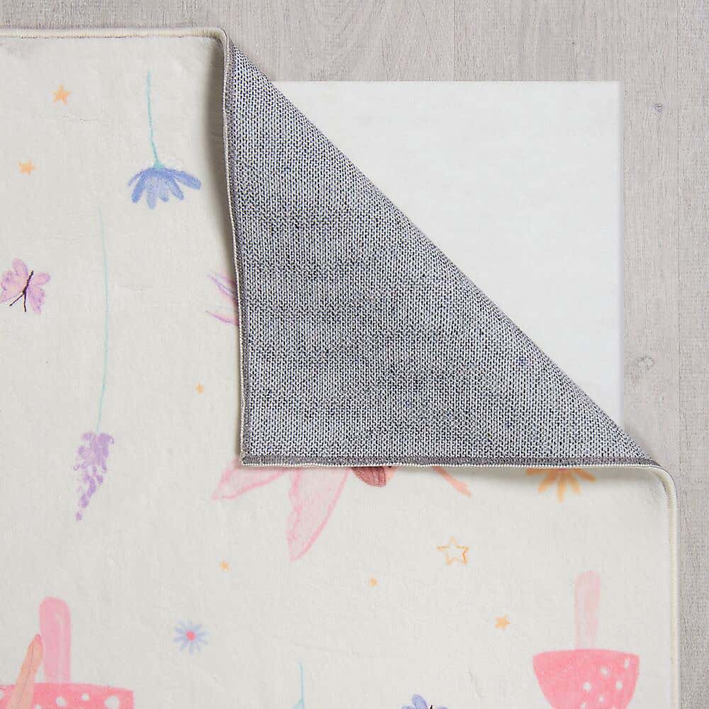 Meadow Fairies Washable Faux Fur Rug