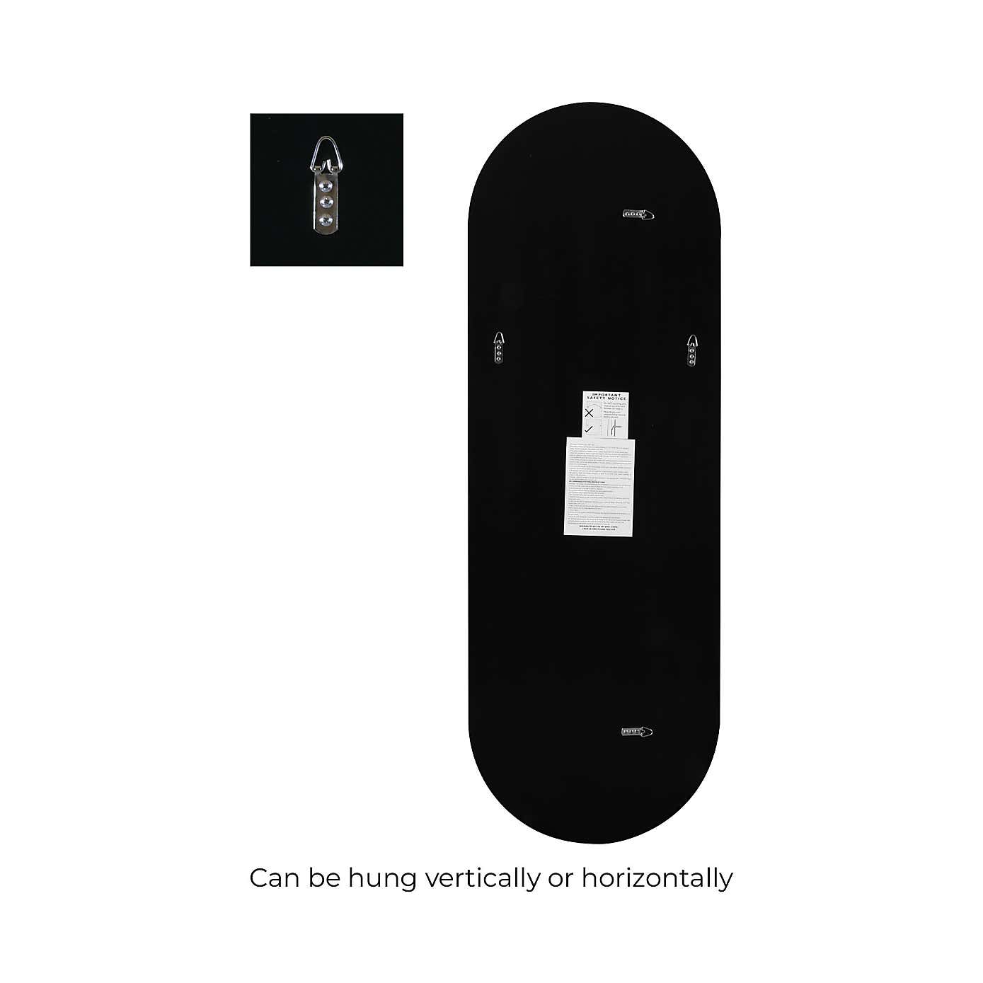 Lacuna Frameless Oval Full Length Wall Mirror