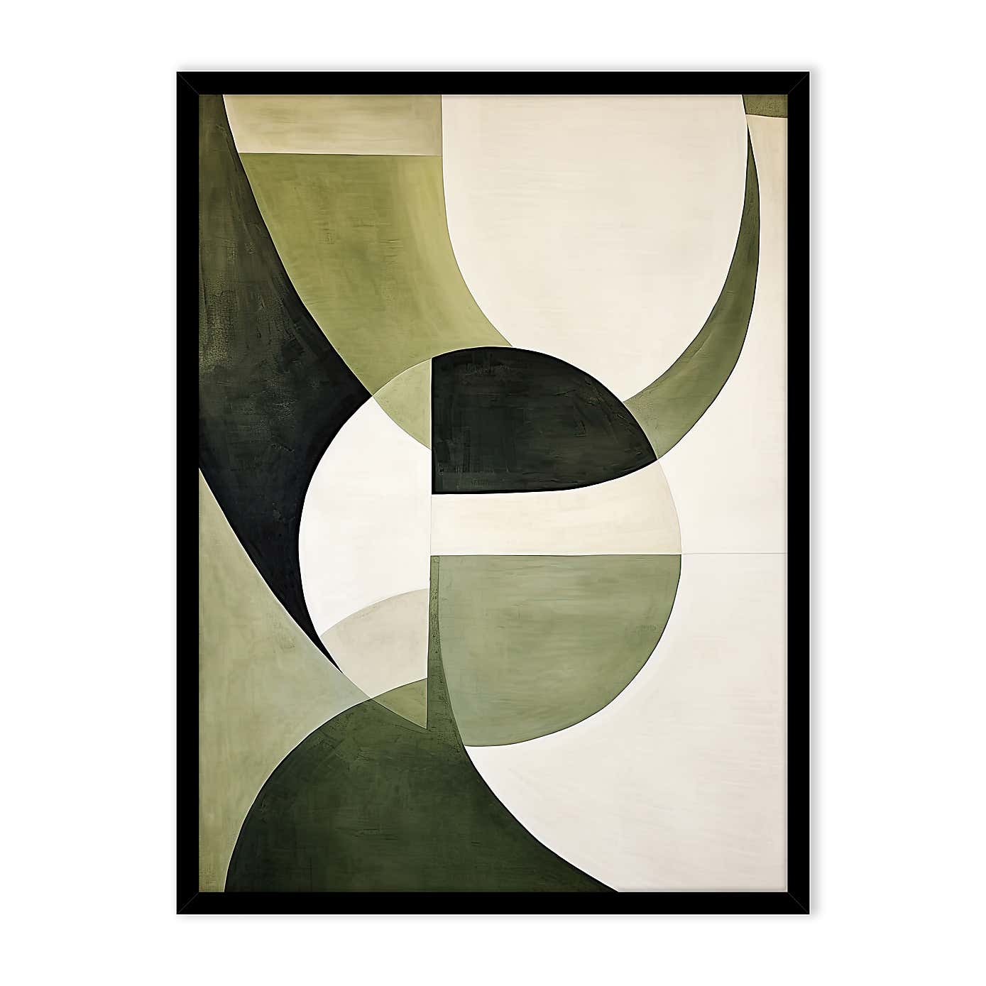 Green Geometric Abstract Framed Print