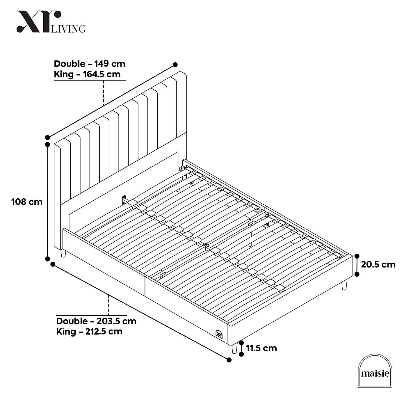 X Rocker Living Maisie LED Bed Frame
