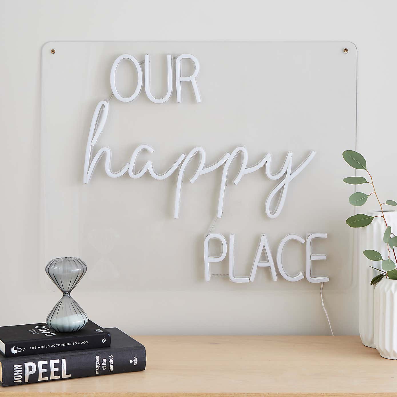 Our Happy Place Neon Wall Light