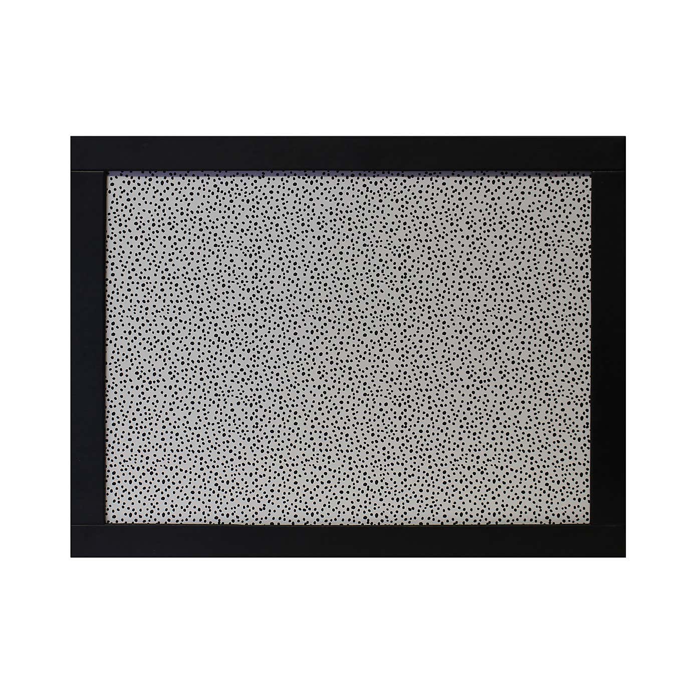 Dotty Black & White Rectanglular Laptray