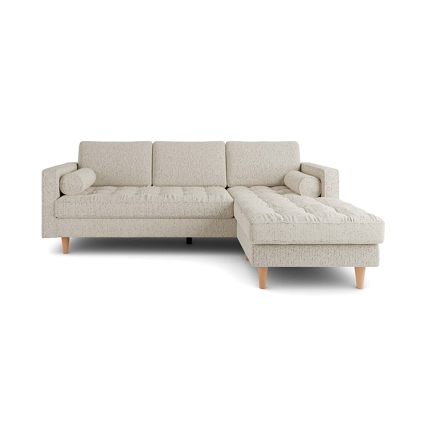 Zoe Boucle Fleck Corner Chaise Sofa