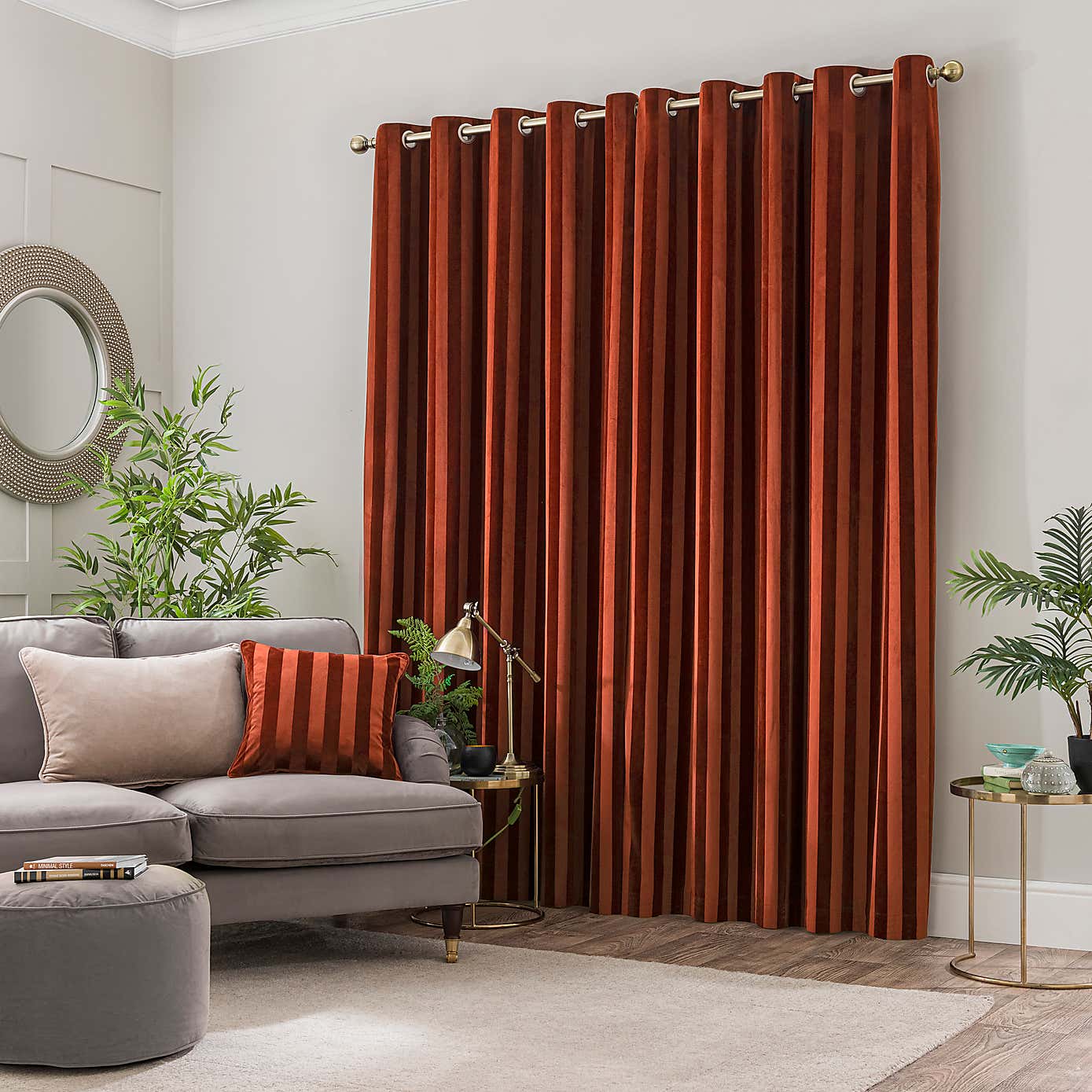 Milford Stripe Eyelet Curtains