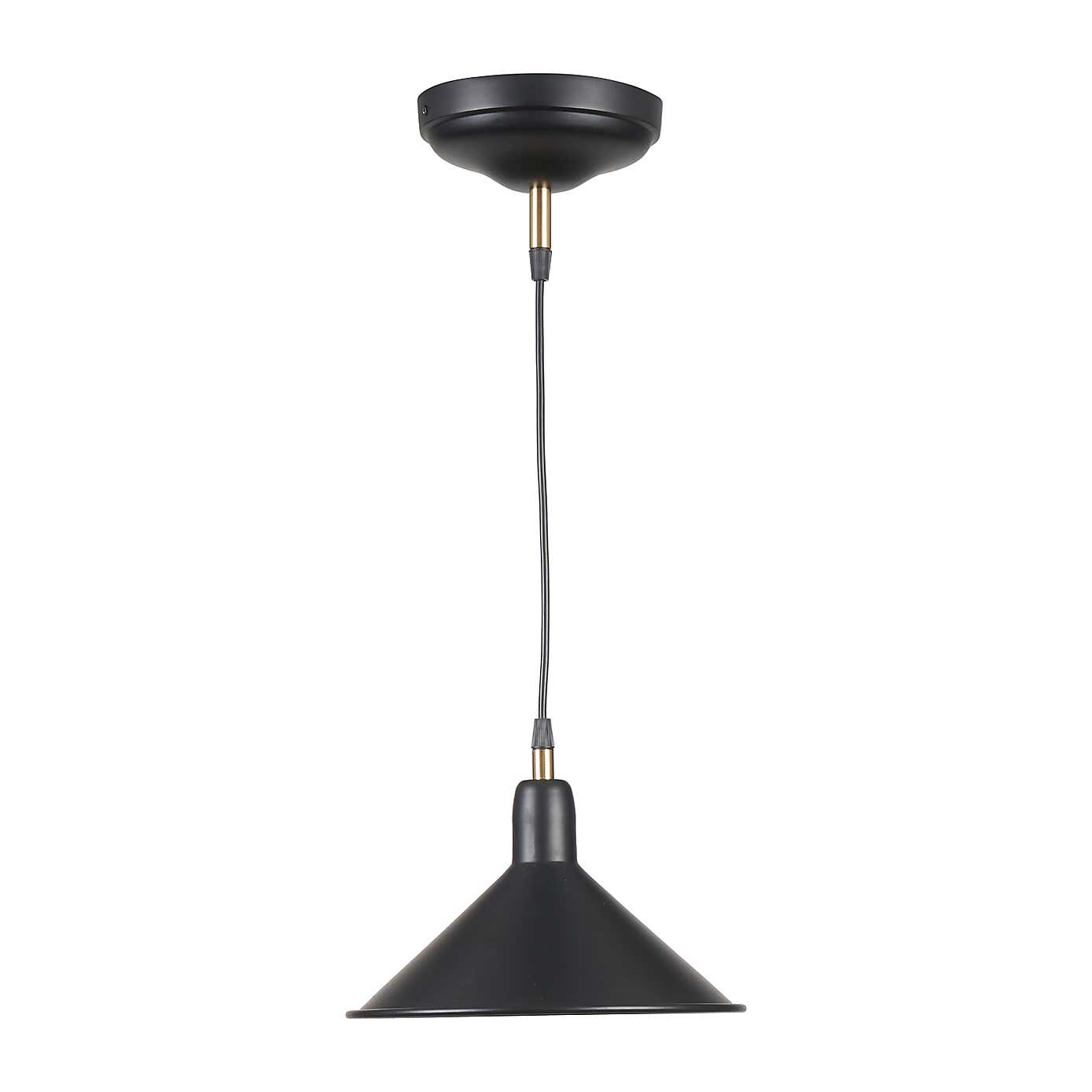 Canton Cone Pendant, Matt Black