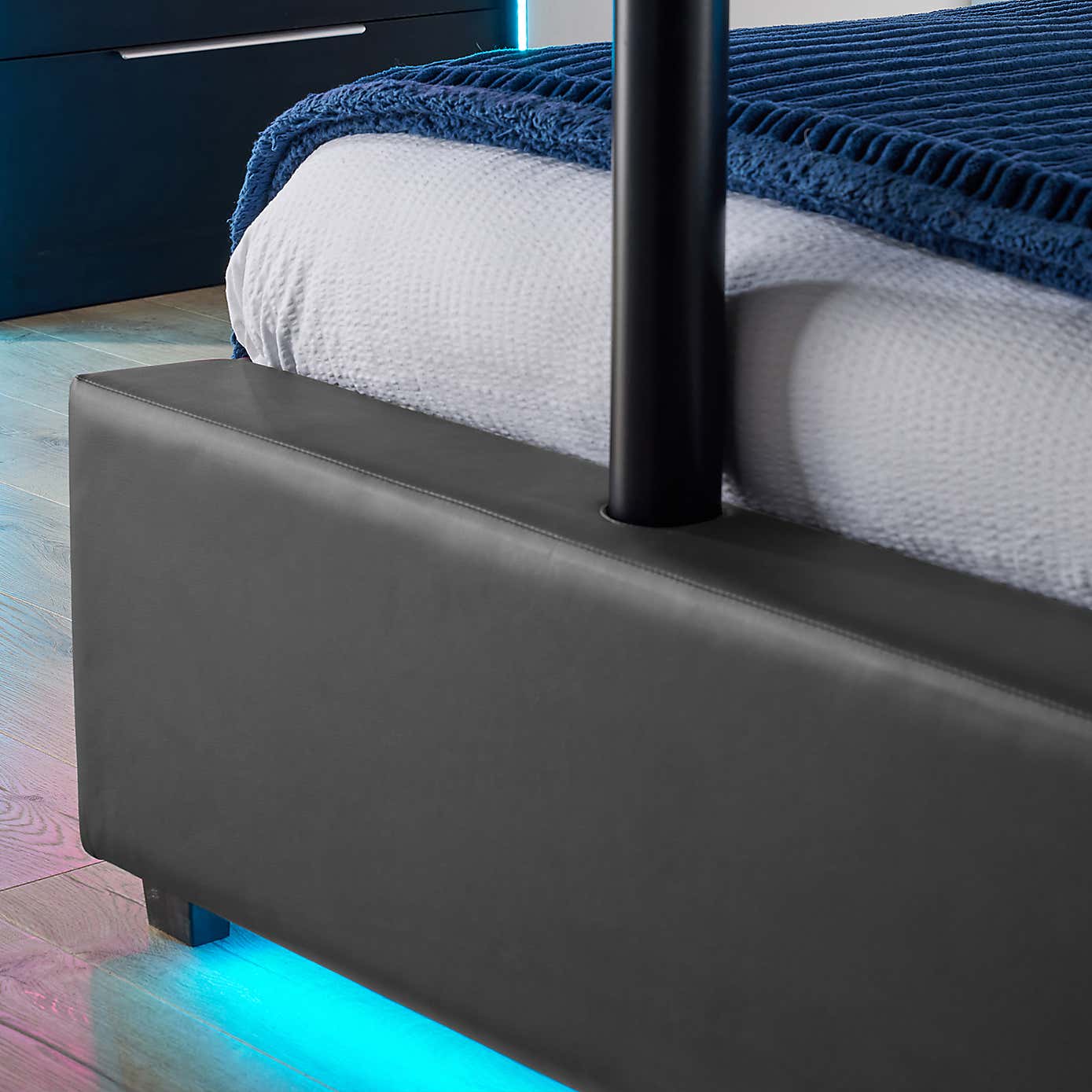 X Rocker Living Ava TV Bed with LED Lights and TV Mount