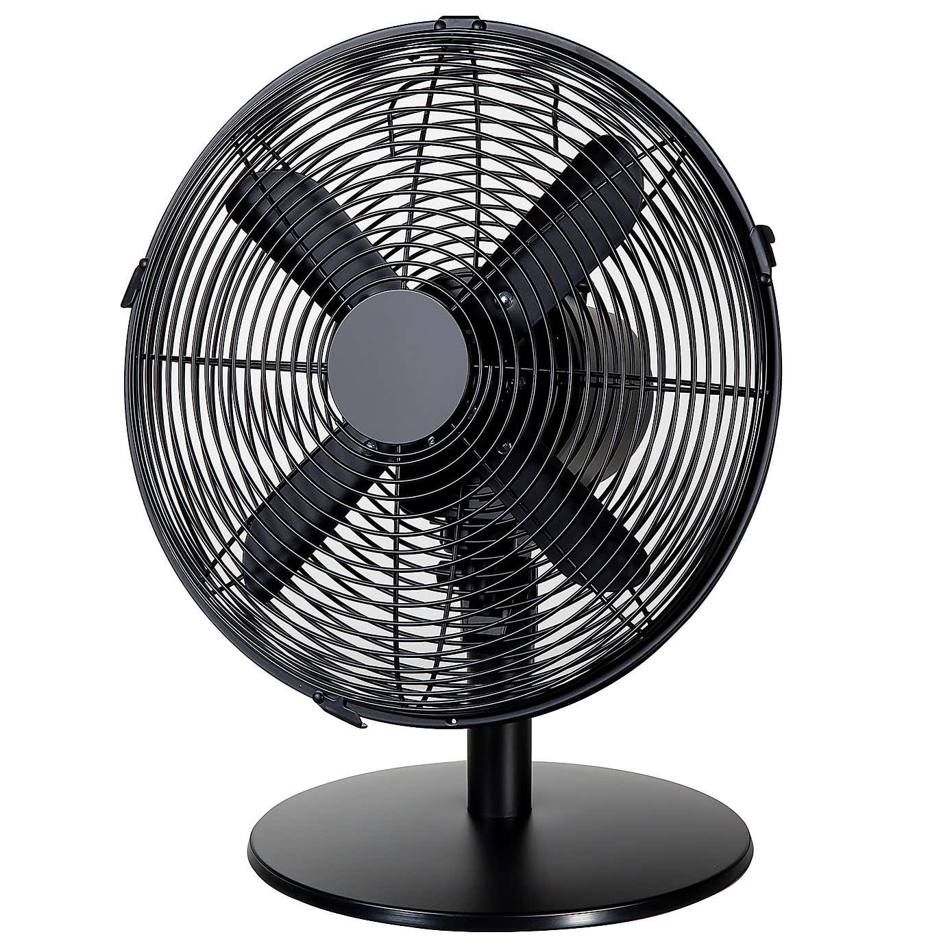 Zanussi 12" Matt Black Desk Fan
