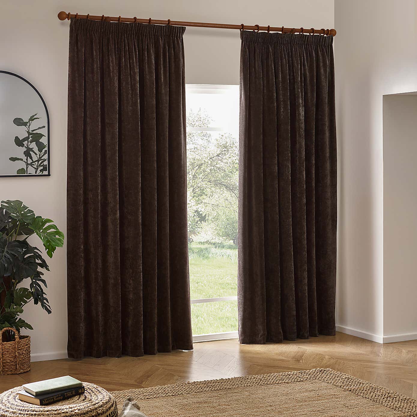 Yard Heavy Chenille Pencil Pleat Curtains