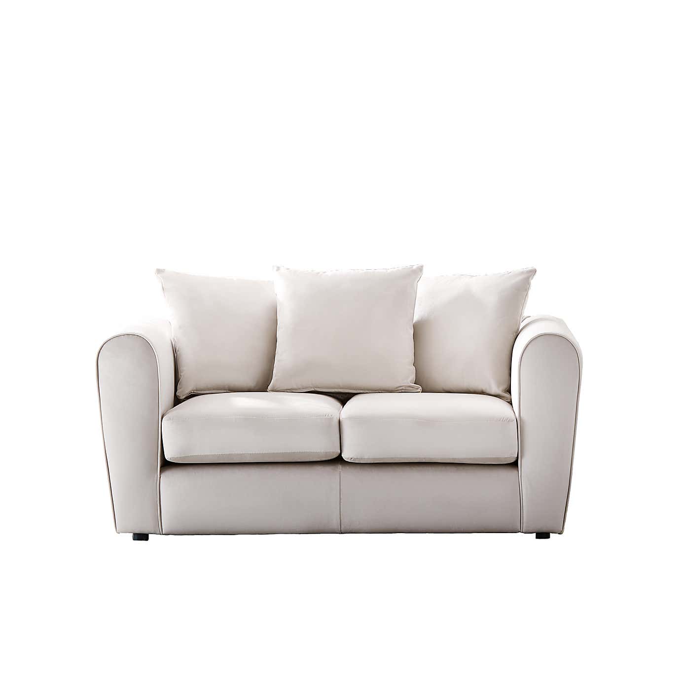 Blake Opulent Velvet Curved Arm Quilted 2 Seater Sofa