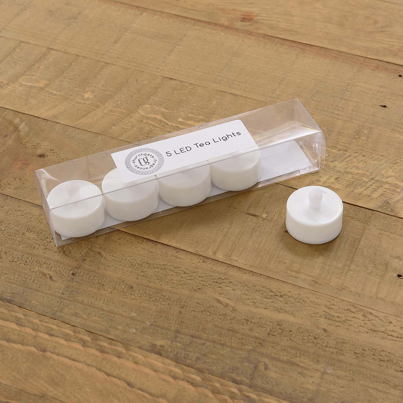 Set of 5 Church LED Tealights