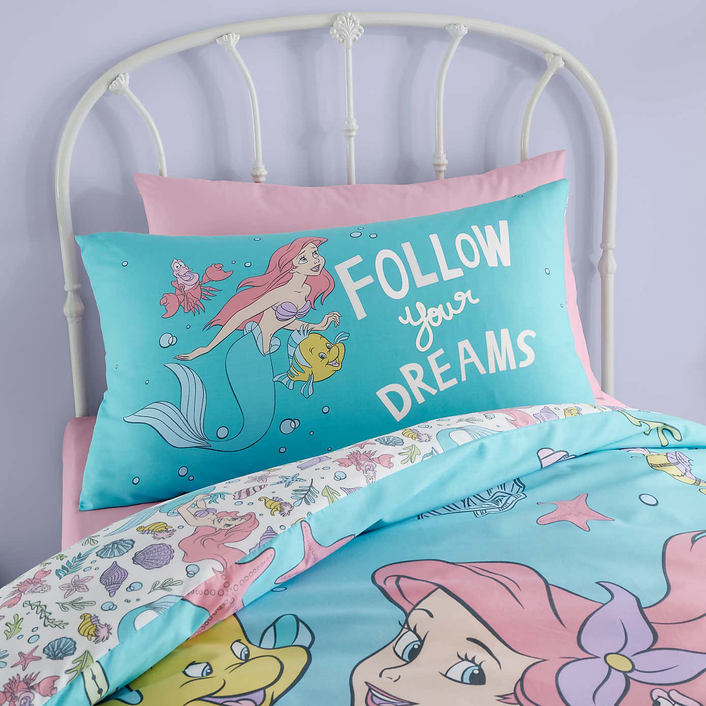 Disney The Little Mermaid Duvet Cover and Pillowcase Set