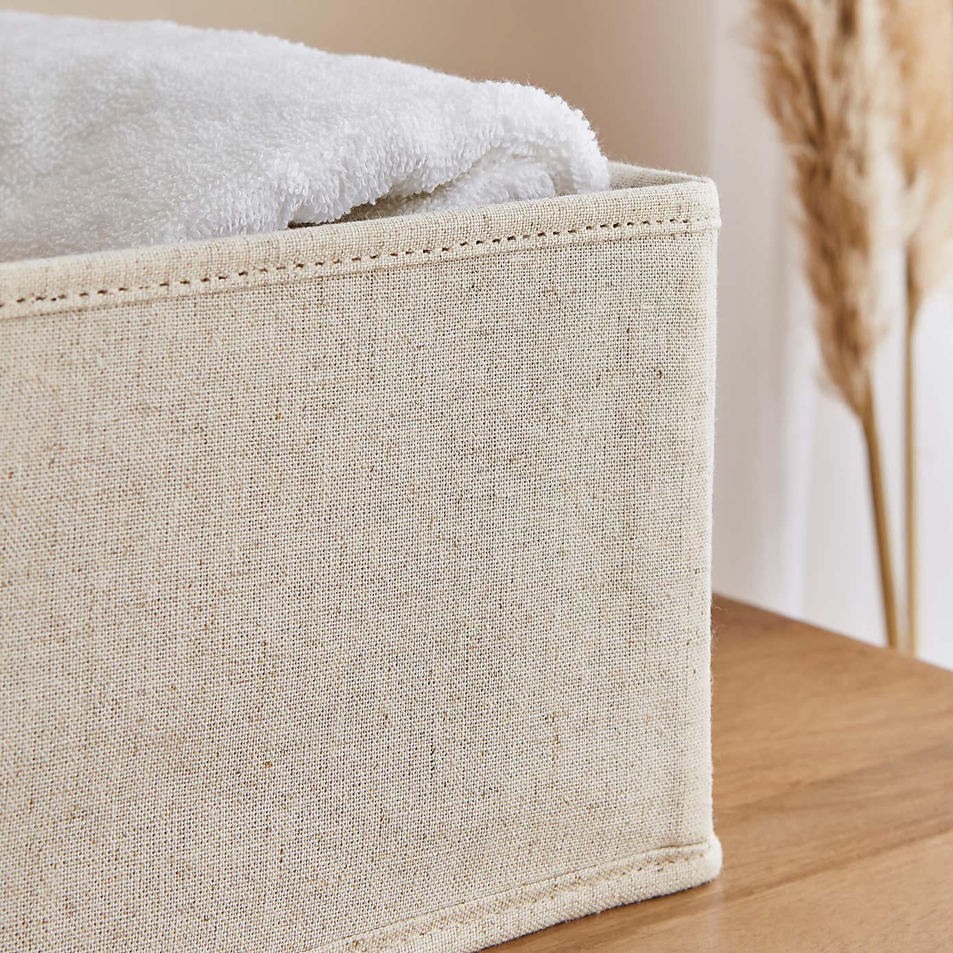 The Edited Life Set of 2 Large Square Linen Drawer Organisers